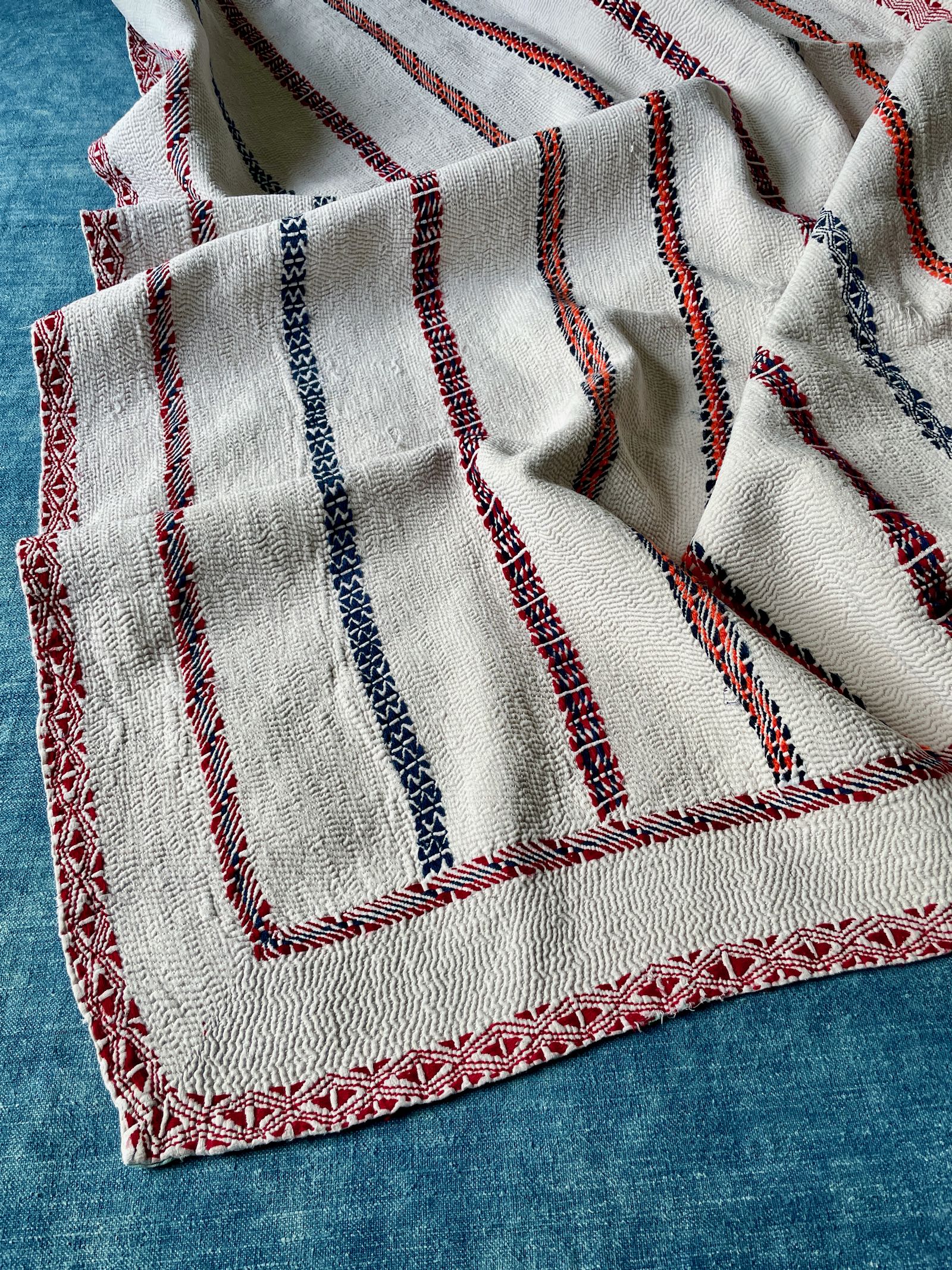 White kantha quilt sale