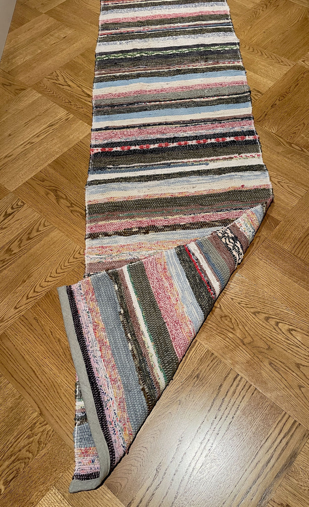 long floor runner hall carpet stair runner striped rag rug vintage swedish trasmatta washable 