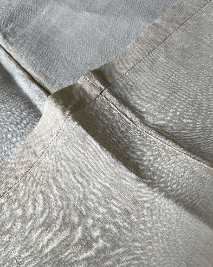 antique french linen sheet rustic farmhouse country flat bed sheet for upholstery sewing dyeing