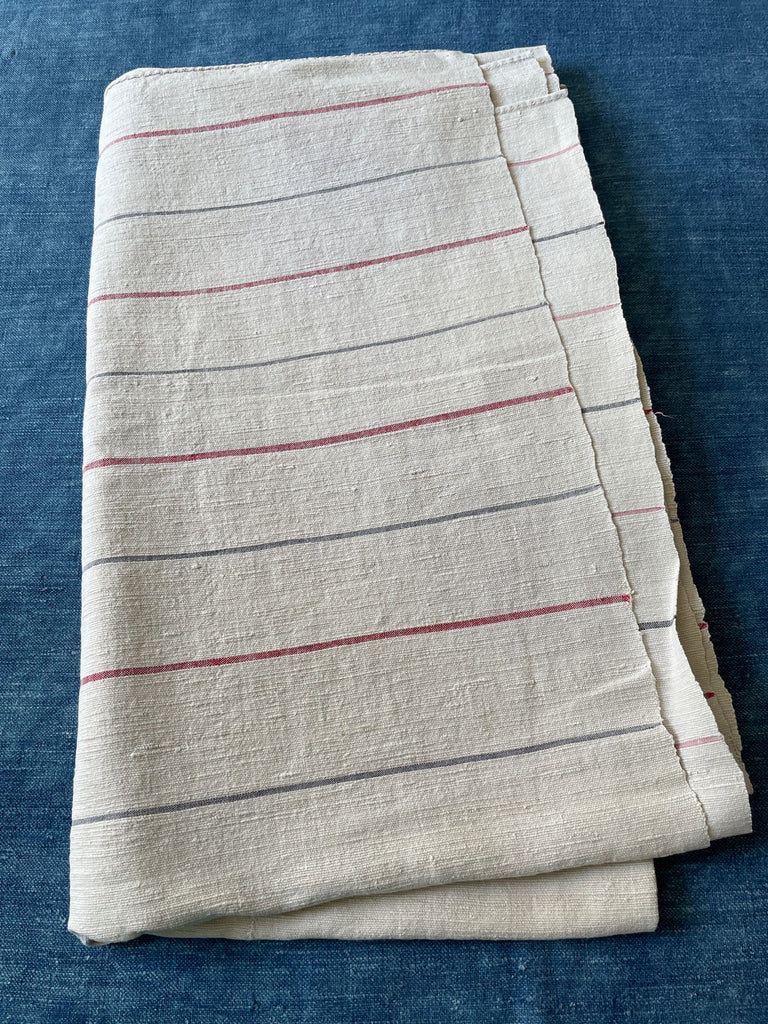 red black white striped hemp rustic upholstery fabric tablecloth sofa throw cushion material