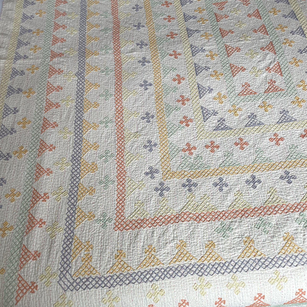 
                  
                    large super king bedspread embroidered ralli kantha quilt cotton comforter handmade bedcover
                  
                