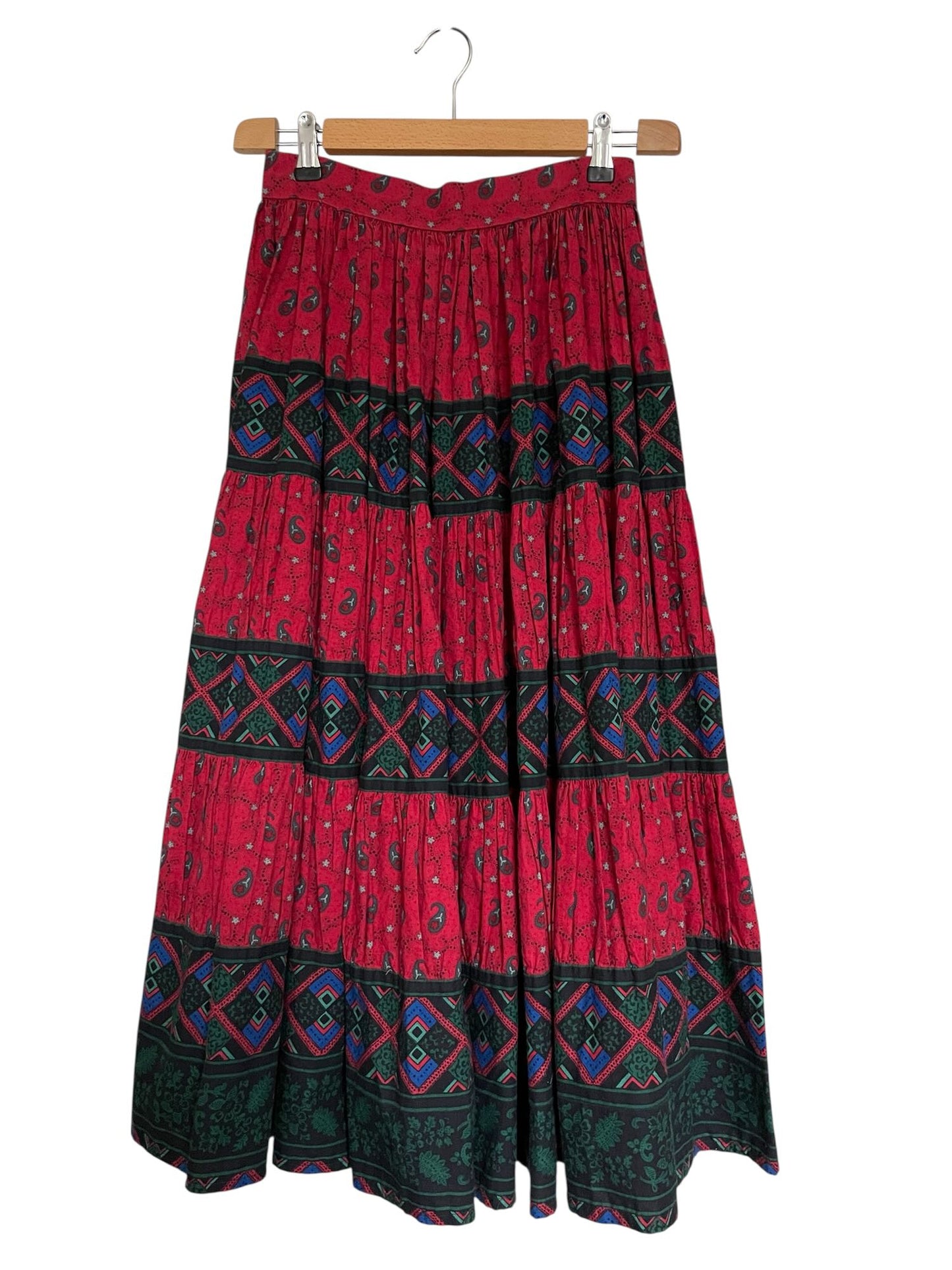 
                  
                    skirt frilled tiered provencal souleiado vintage full size small pretty long midi summer washable
                  
                