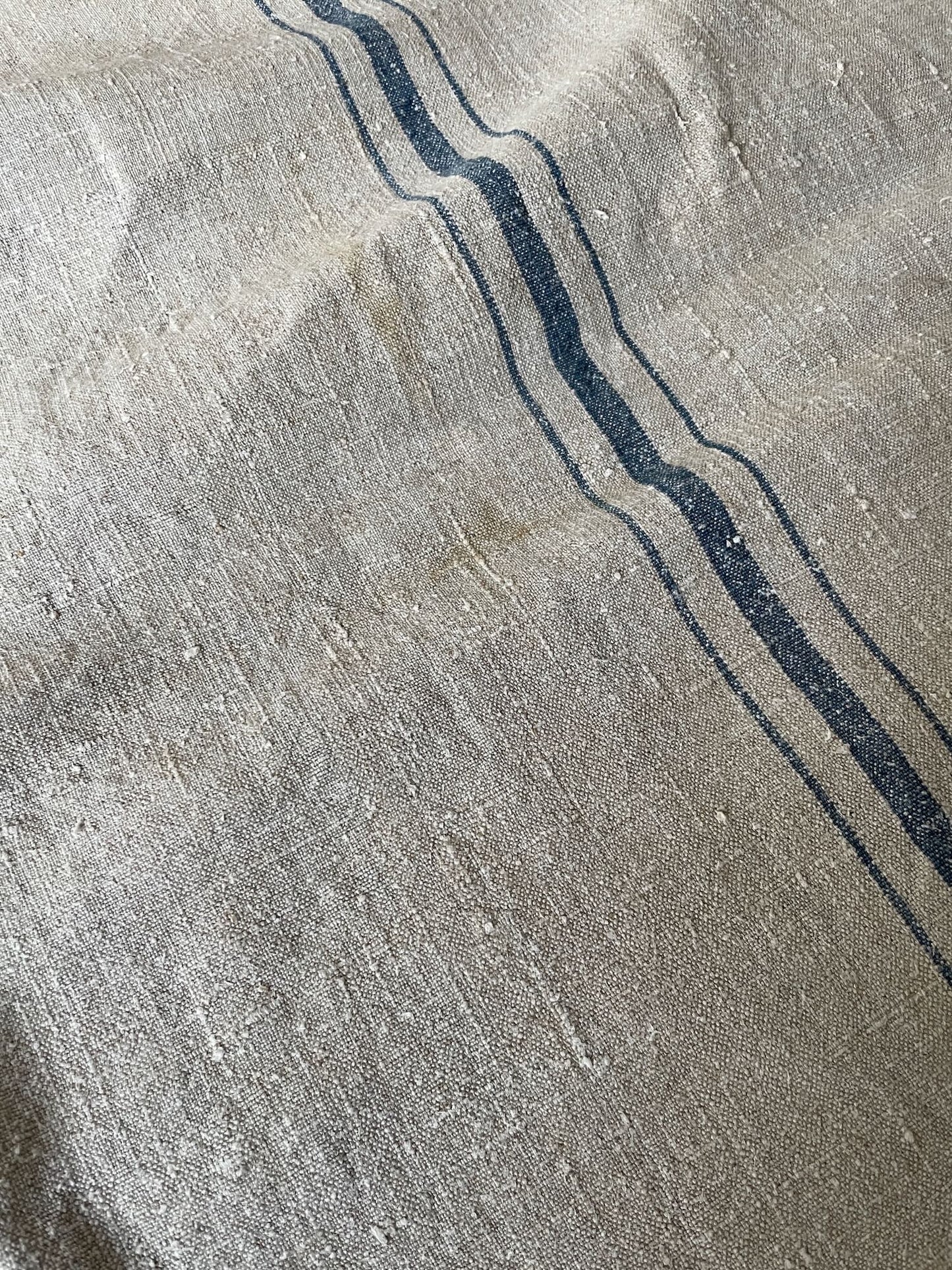 
                  
                    antique french upholstery hemp blue stripe cart cover rustic large curtain tablecloth heavy
                  
                