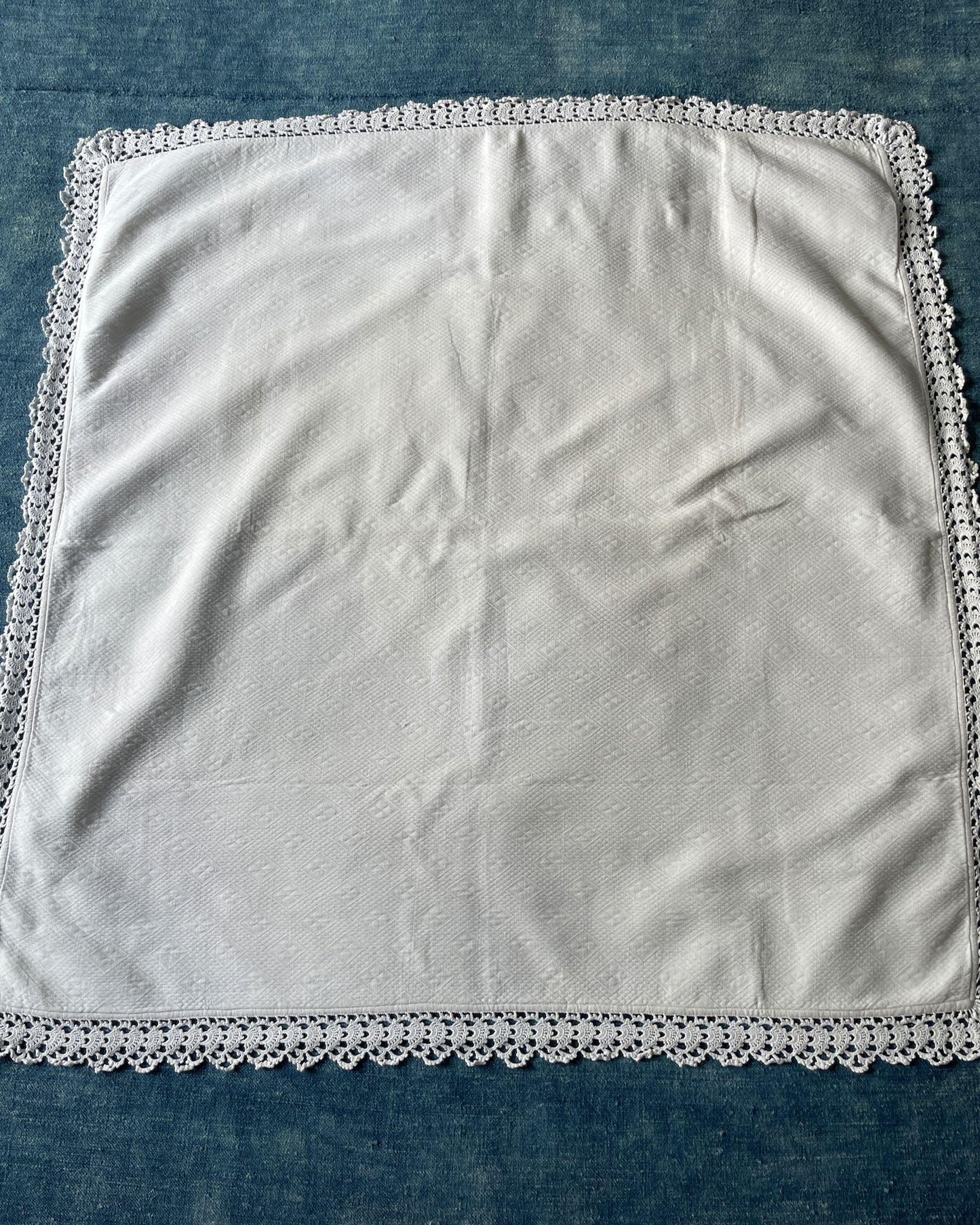 white square antique french pillow cover sham case hand stitched boudoir bed linen romantic