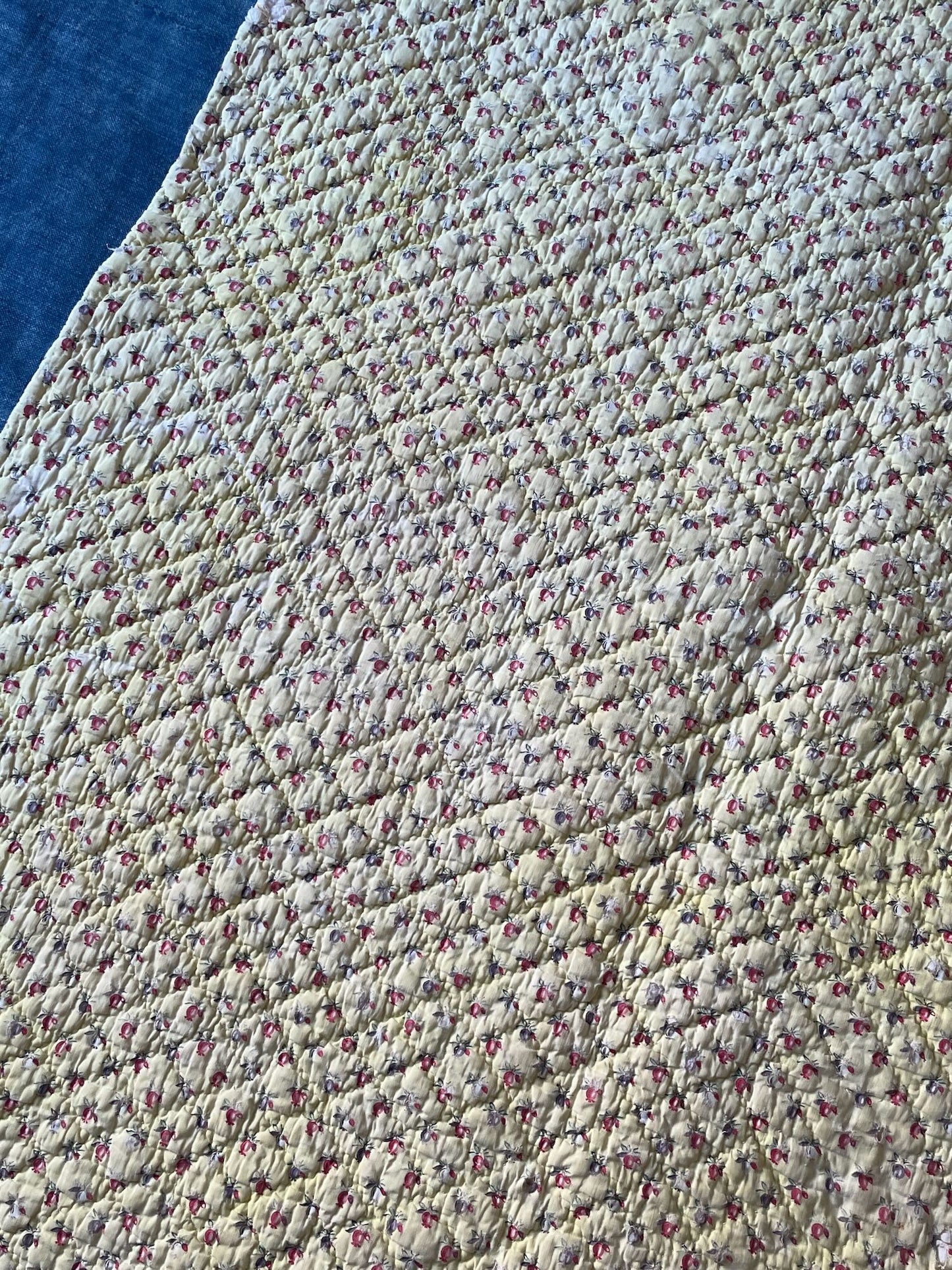 
                  
                    antique french quilt yellow red provencal pique small childs nursery bedcover comforter floral
                  
                