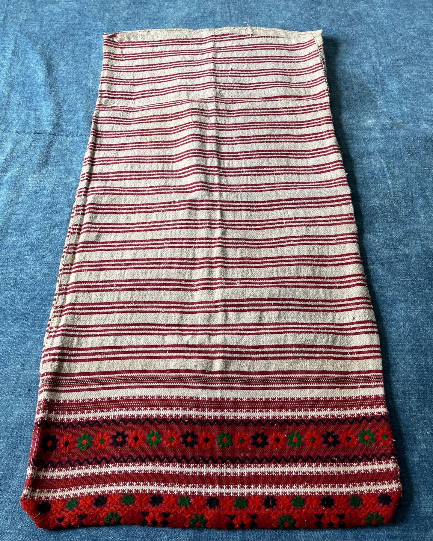 
                  
                    vintage red stripe rustic hemp pillow cover grain sack feed sack burlap cushion bath mat large
                  
                