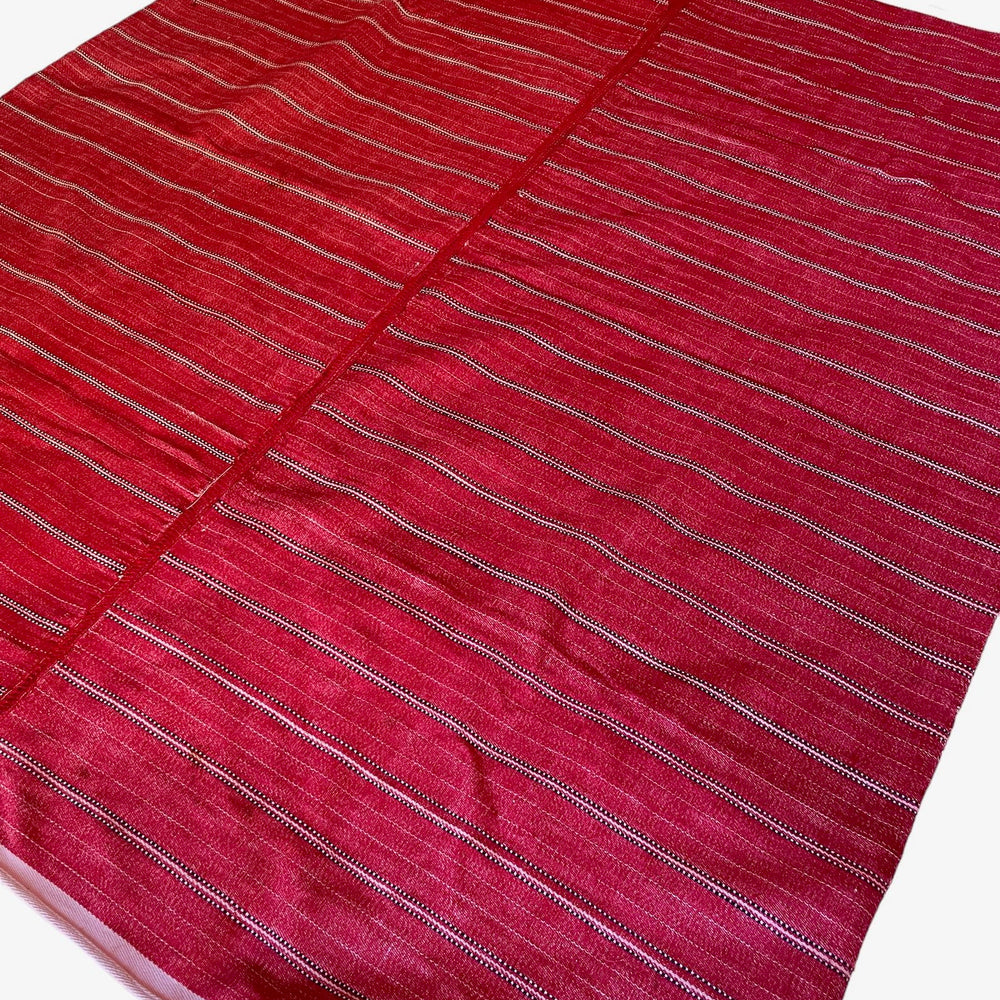 
                  
                    vintage striped red blue white hand loomed fabric upholstery cushions sewing material 
                  
                