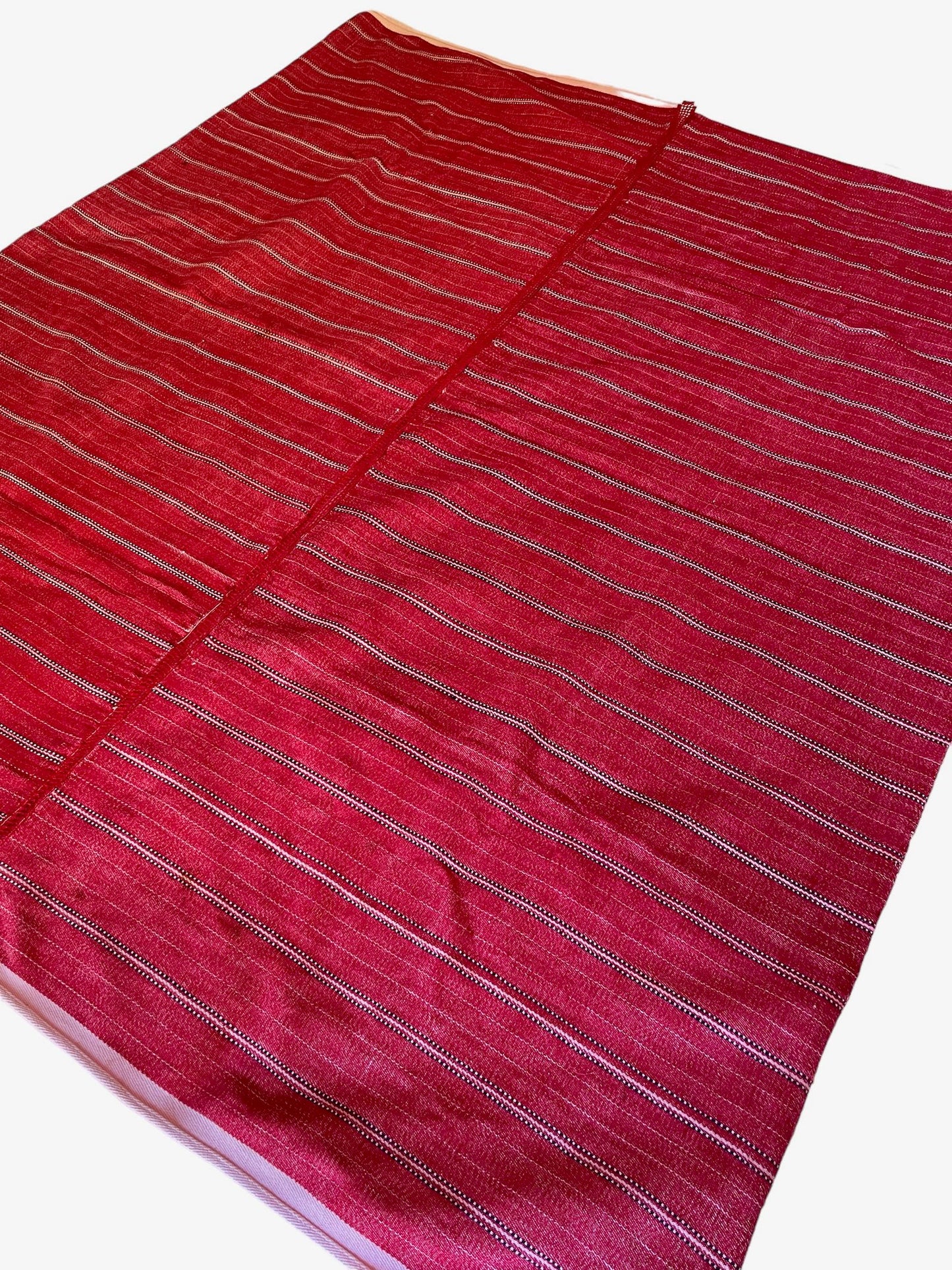 
                  
                    vintage striped red blue white hand loomed fabric upholstery cushions sewing material 
                  
                