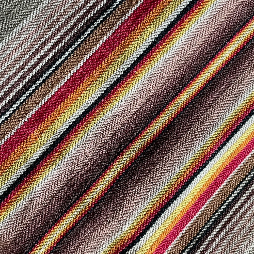 
                  
                    antique french stripe ticking beige orange red yellow striped upholstery fabric
                  
                