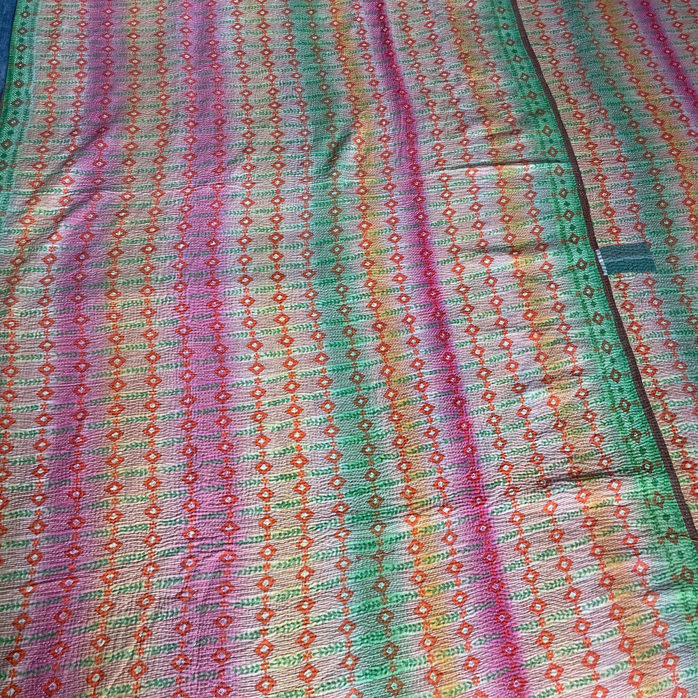 
                  
                    pretty rainbow colour kantha quilt large cotton bedspread washable comforter sofa throw
                  
                