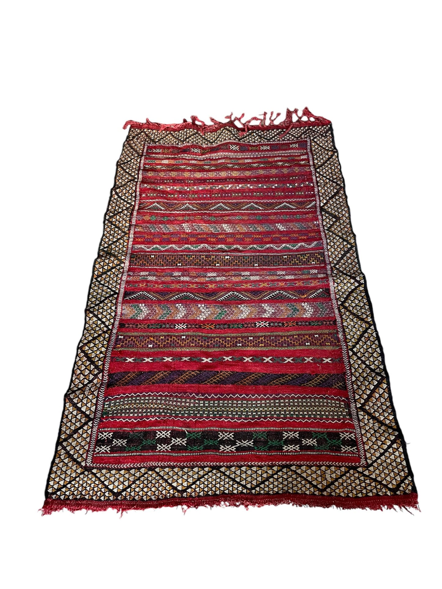 small berber rug tunisian carpet red black mat entry way carpet boho decor