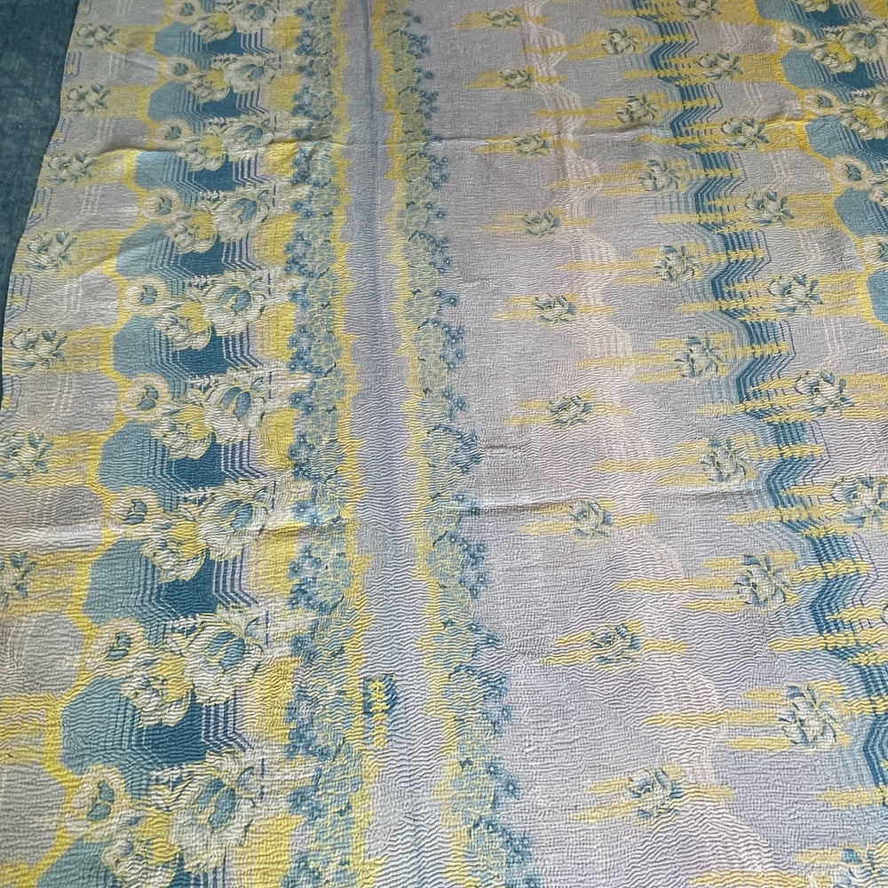 
                  
                    pretty bedspread cotton sofa throw pale blue kantha quilt single cotton comforter washable
                  
                