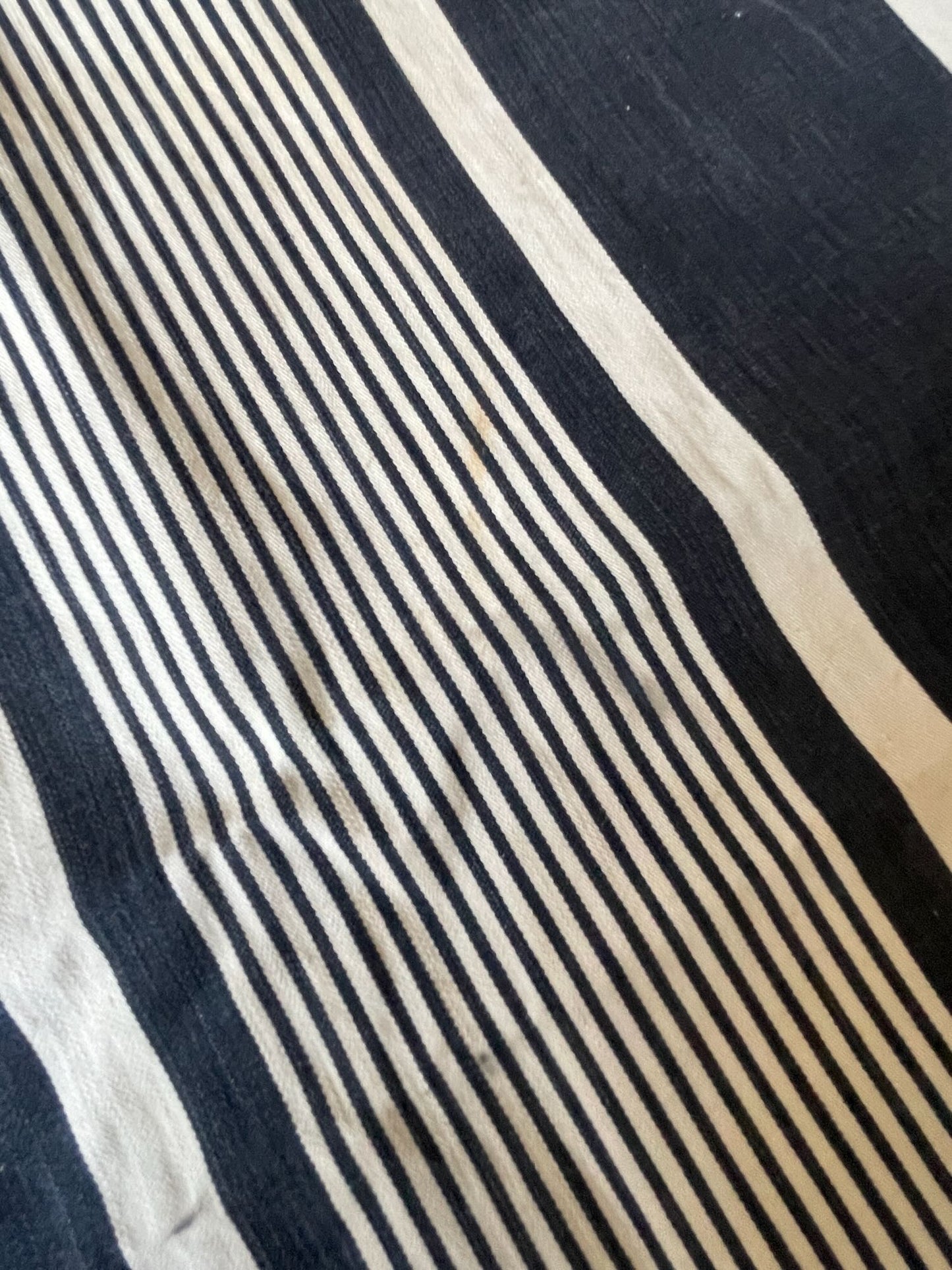 
                  
                    antique french mattress ticking cover navy blue and white stripe cotton hard wearing upholstery
                  
                