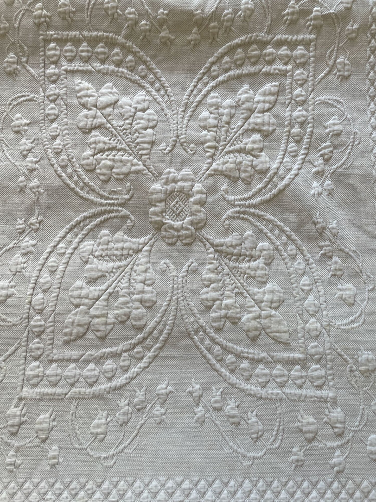 
                  
                    large white pique de marseille cotton bedspread antique french comforter washable king
                  
                