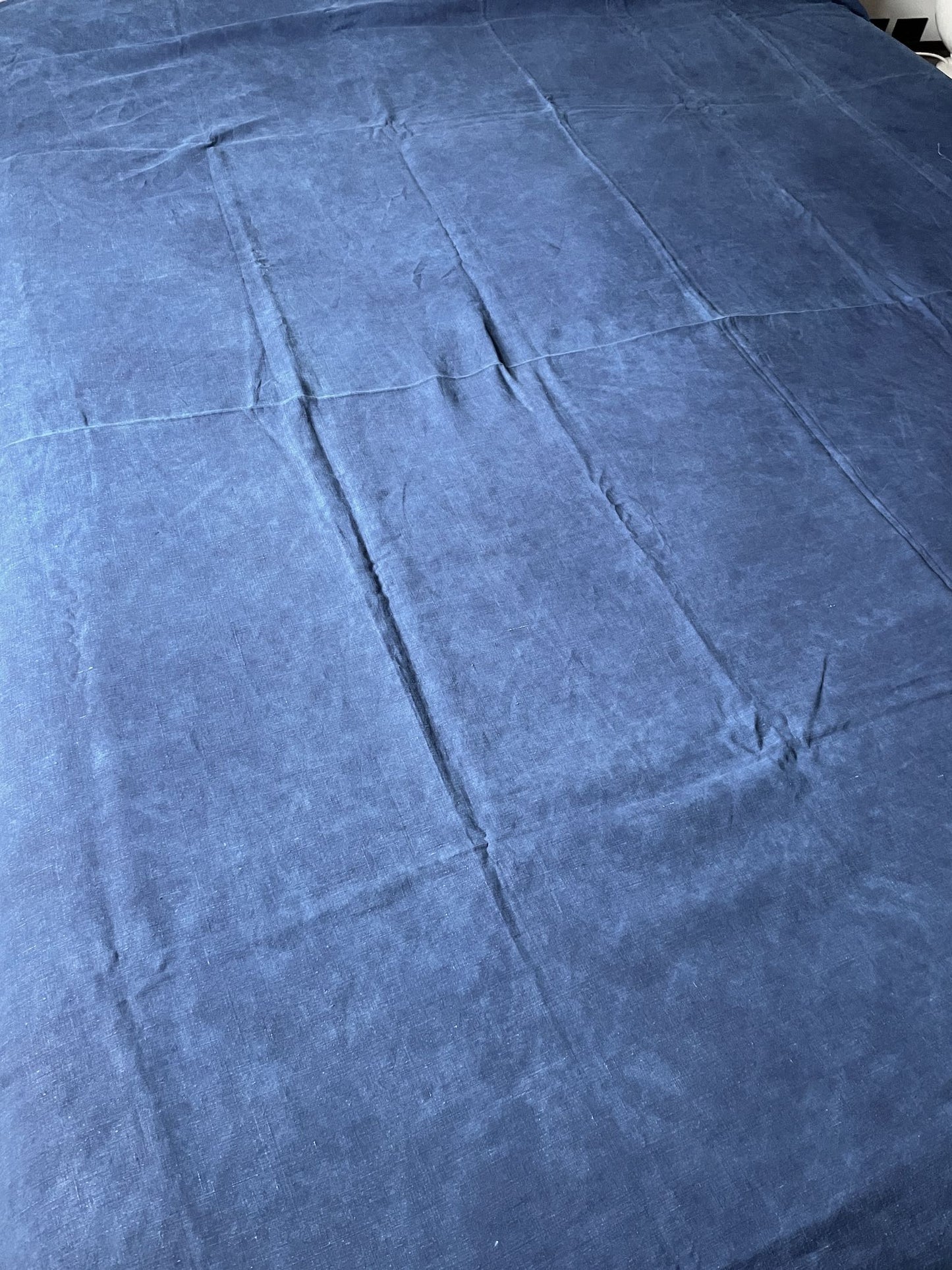 
                  
                    antique french indigo blue linen sheet fabric cushion material tablecloth navy blue wasshable
                  
                