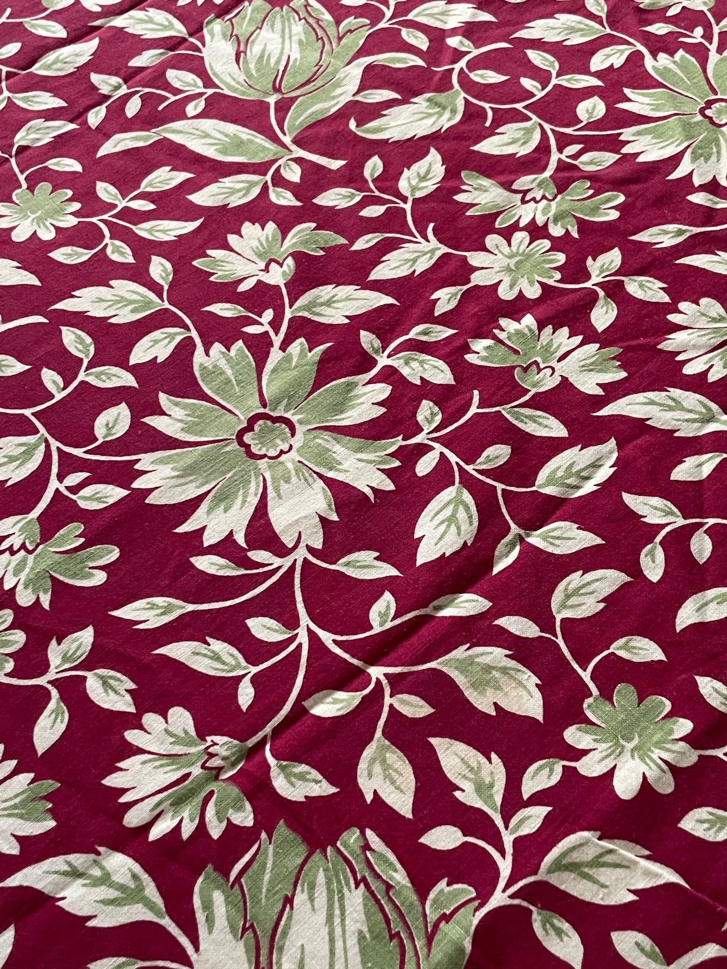 
                  
                    antique french cotton bedspread red green lightweight cotton for sewing projects cushions
                  
                