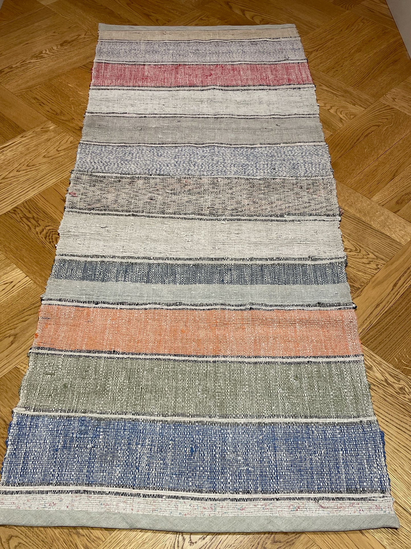 
                  
                    striped cotton mat rug floor runner kitchen carpet washable blue pink grey trasmatta small
                  
                