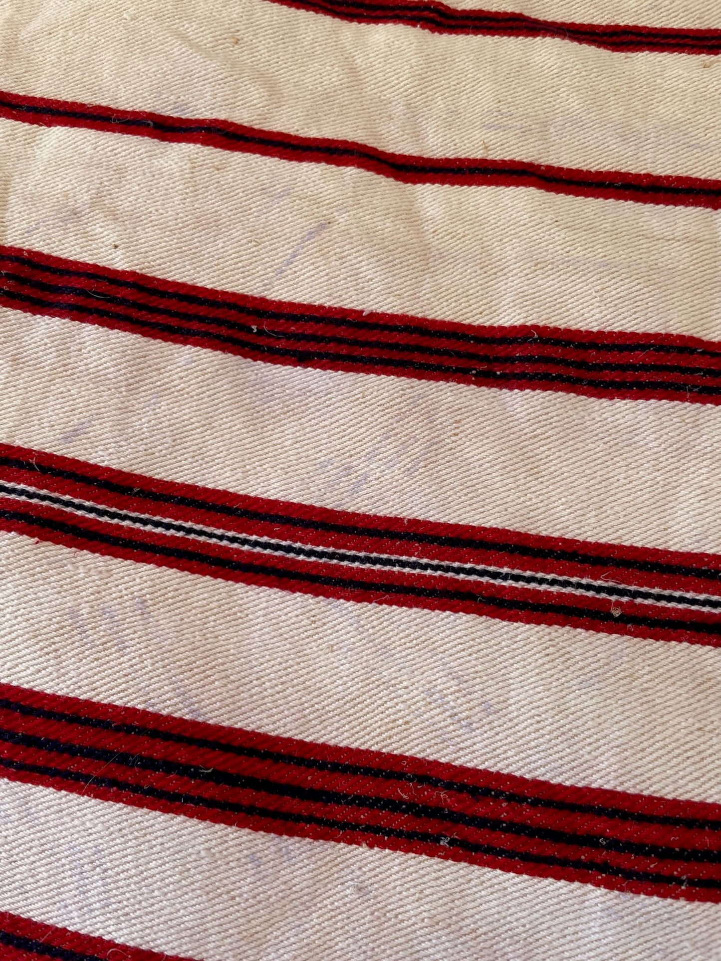 
                  
                    red white blue stripe pillow cover upholstery fabric rustic east europe folk textile for home decor
                  
                