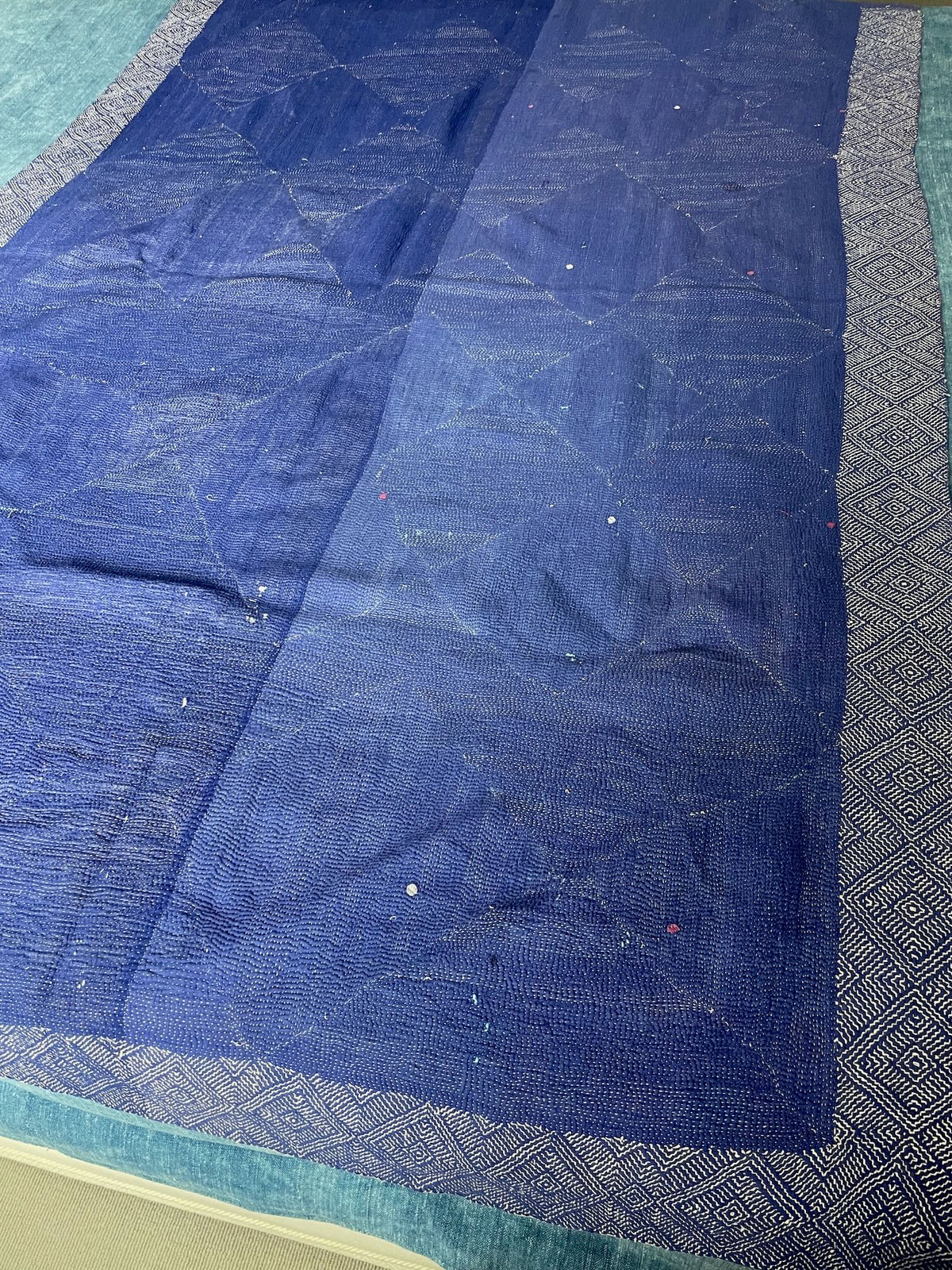 
                  
                    embroidered blue pretty vintage kantha quilt sofa throw decorative blanket washable cotton
                  
                