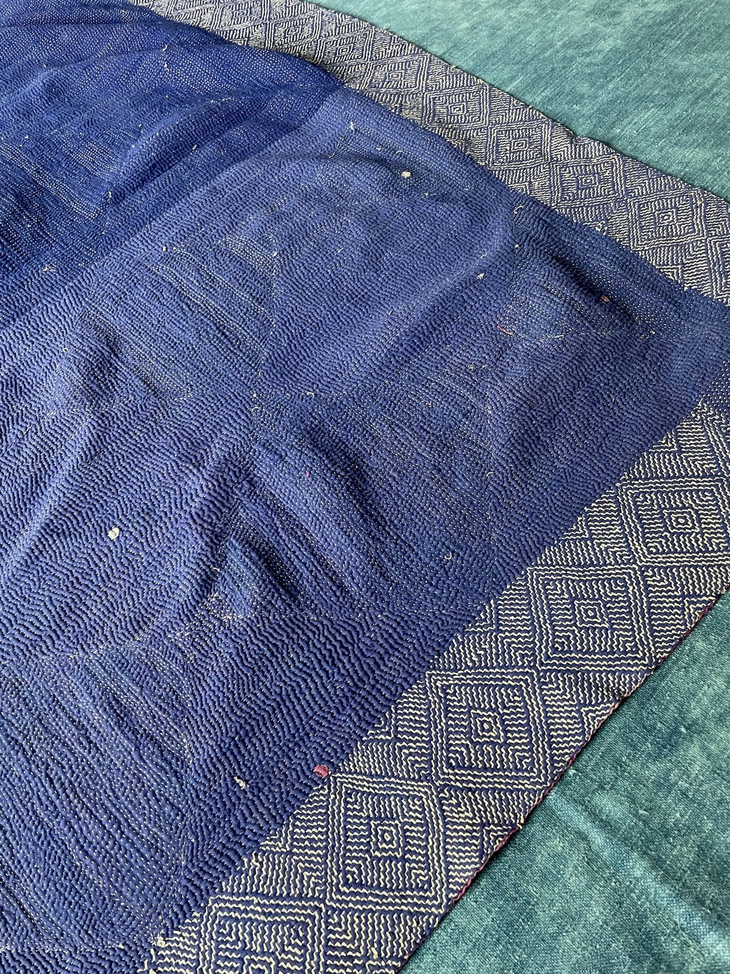 
                  
                    embroidered blue pretty vintage kantha quilt sofa throw decorative blanket washable cotton
                  
                