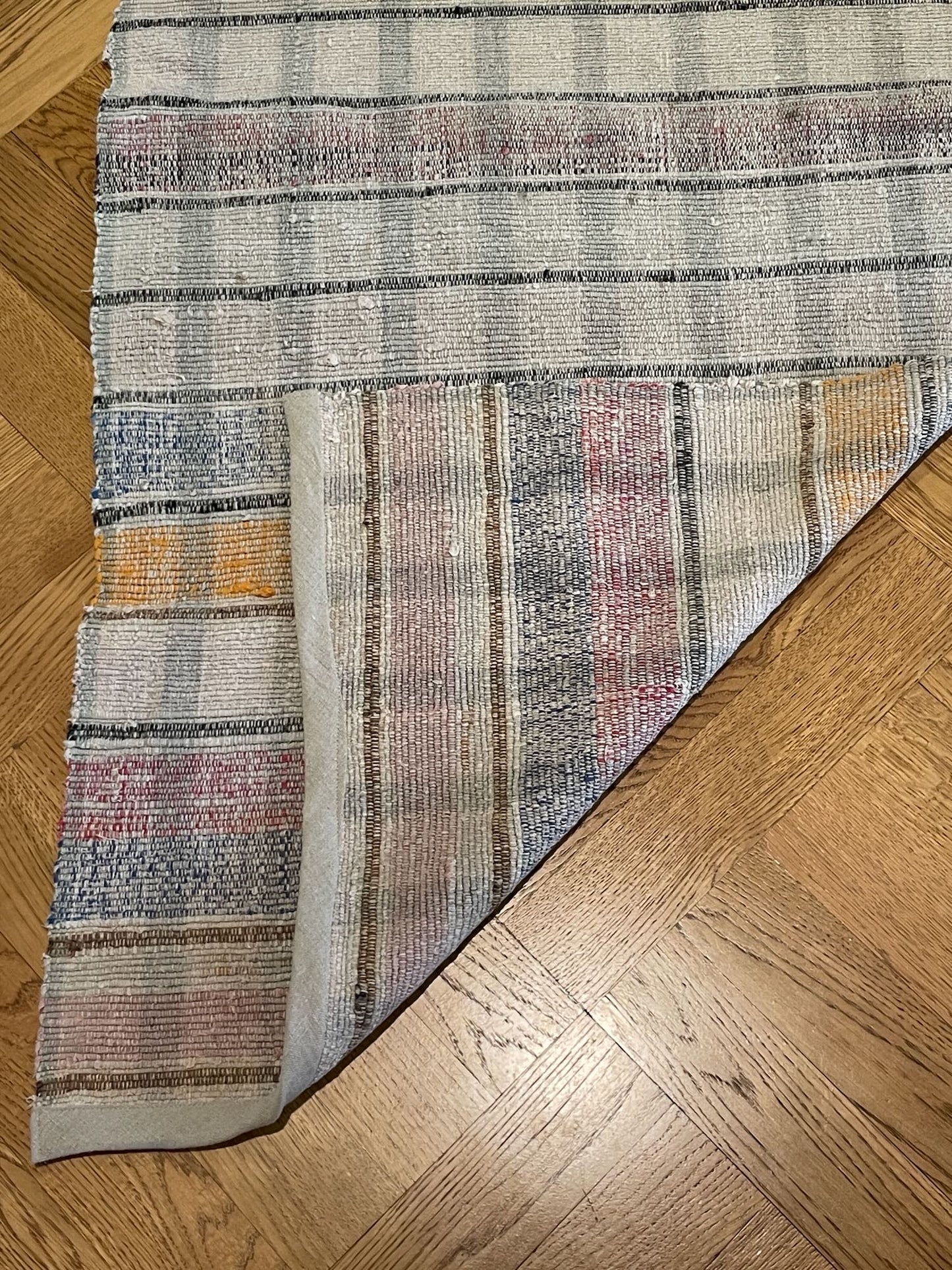 
                  
                    striped cotton rag rug blue grey yellow kitchen mat washable hall carpet hearth rug trasmatta
                  
                