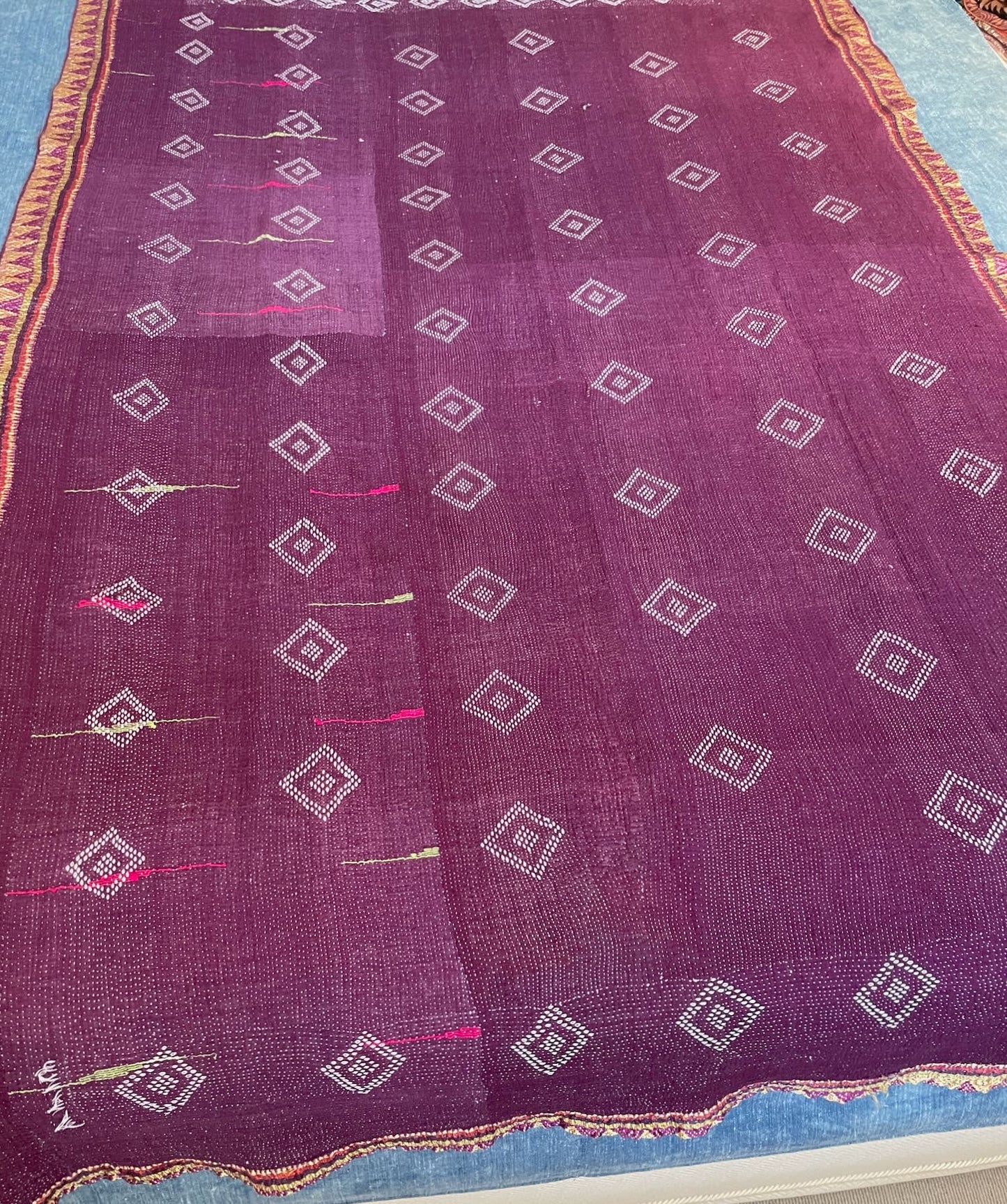
                  
                    green pink purple kantha quilt single bedspread cotton washable sofa throw handstitched comforter
                  
                