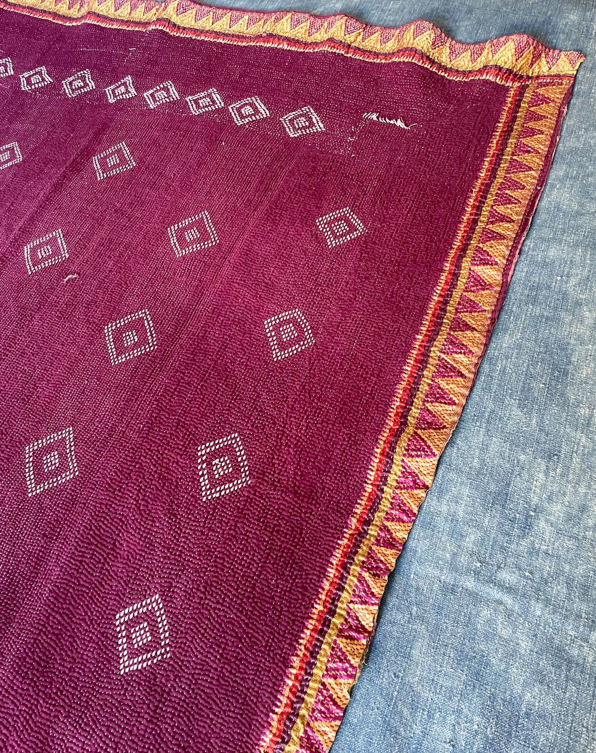 
                  
                    green pink purple kantha quilt single bedspread cotton washable sofa throw handstitched comforter
                  
                