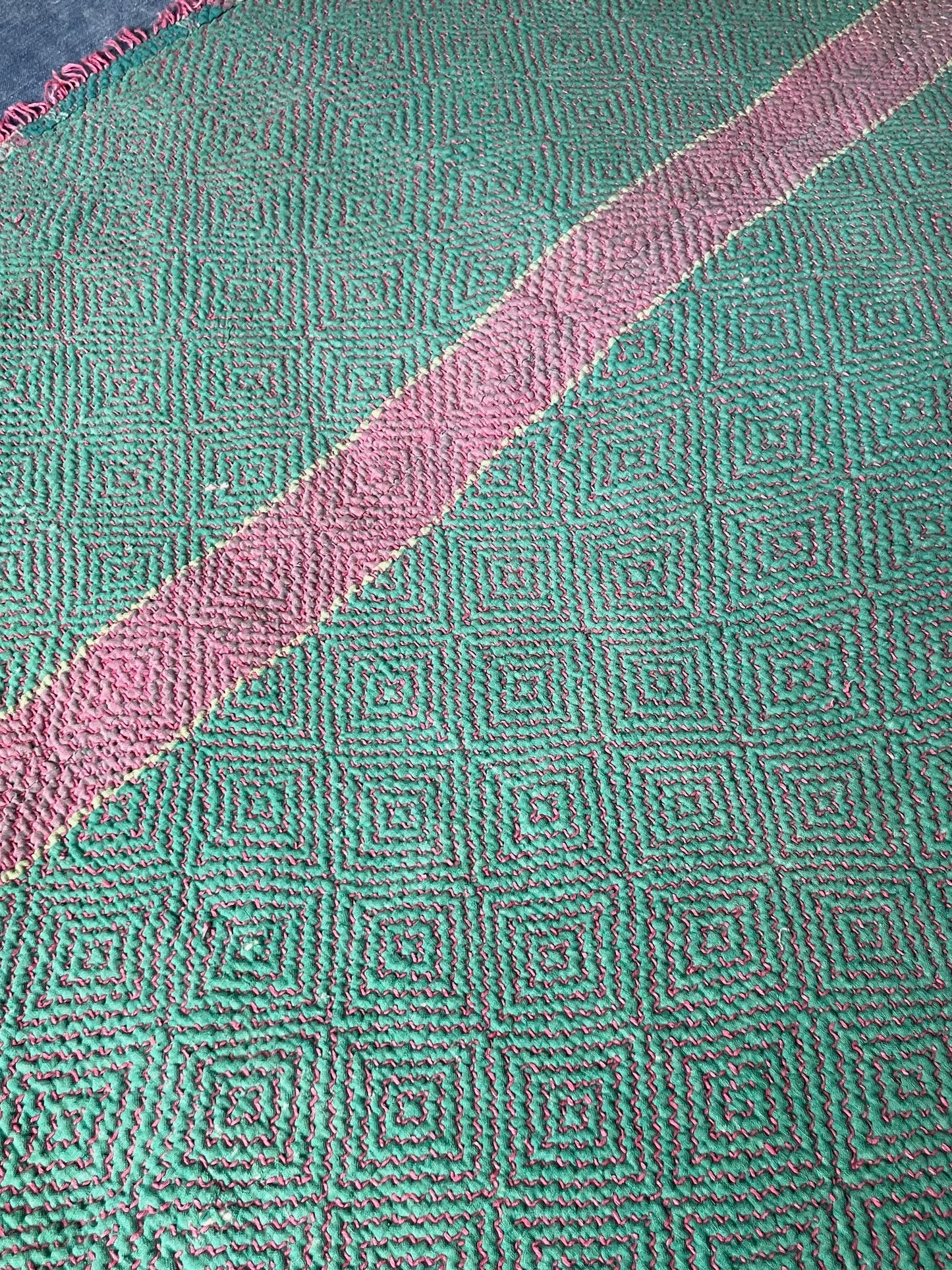 
                  
                    pink aqua green teal sofa throw kantha quilt bedcover decorative textile cotton bedspread washable
                  
                