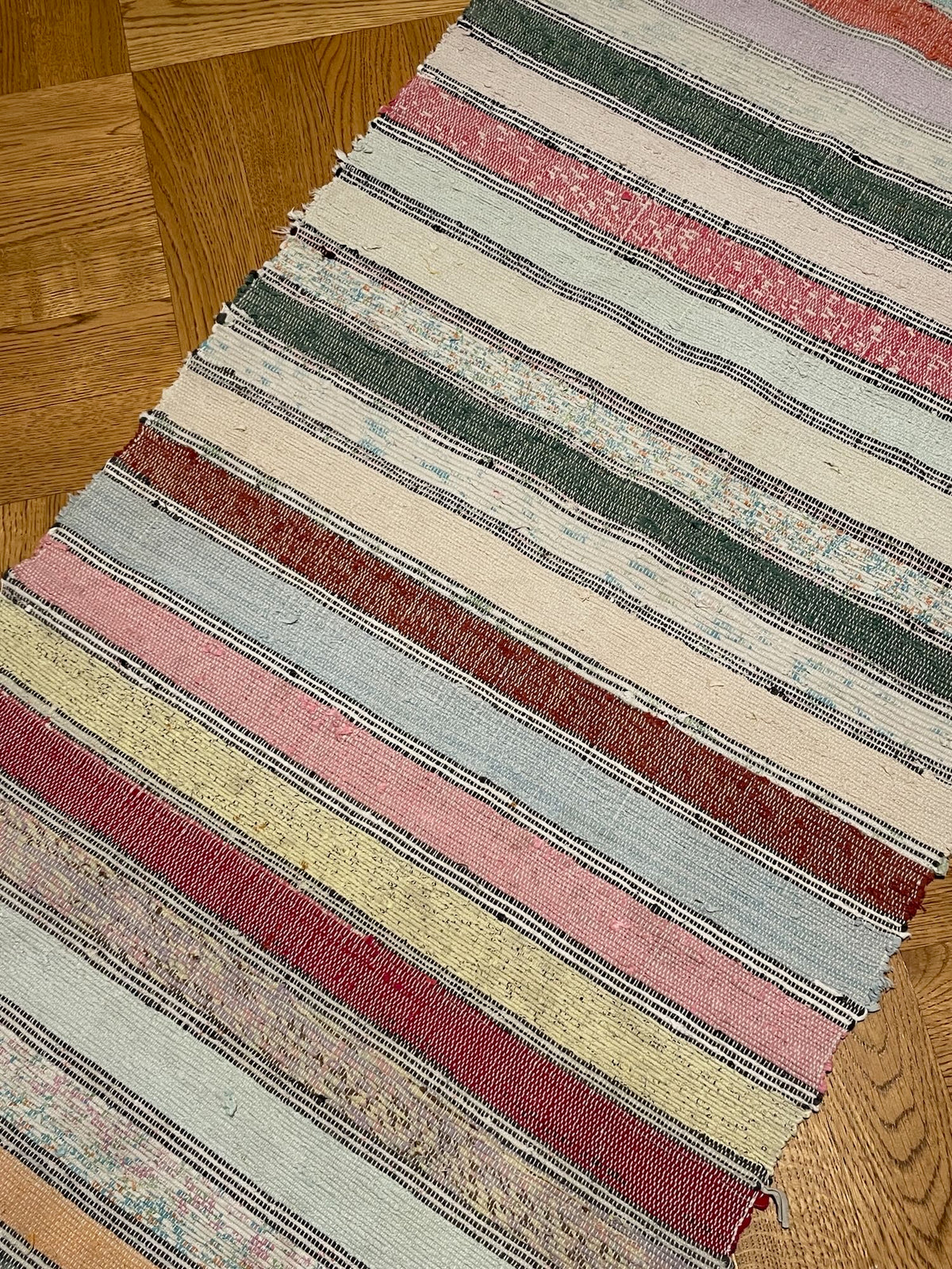 
                  
                    striped colourful cotton rag rug vintage floor runner machine washable kitchen mat uk
                  
                