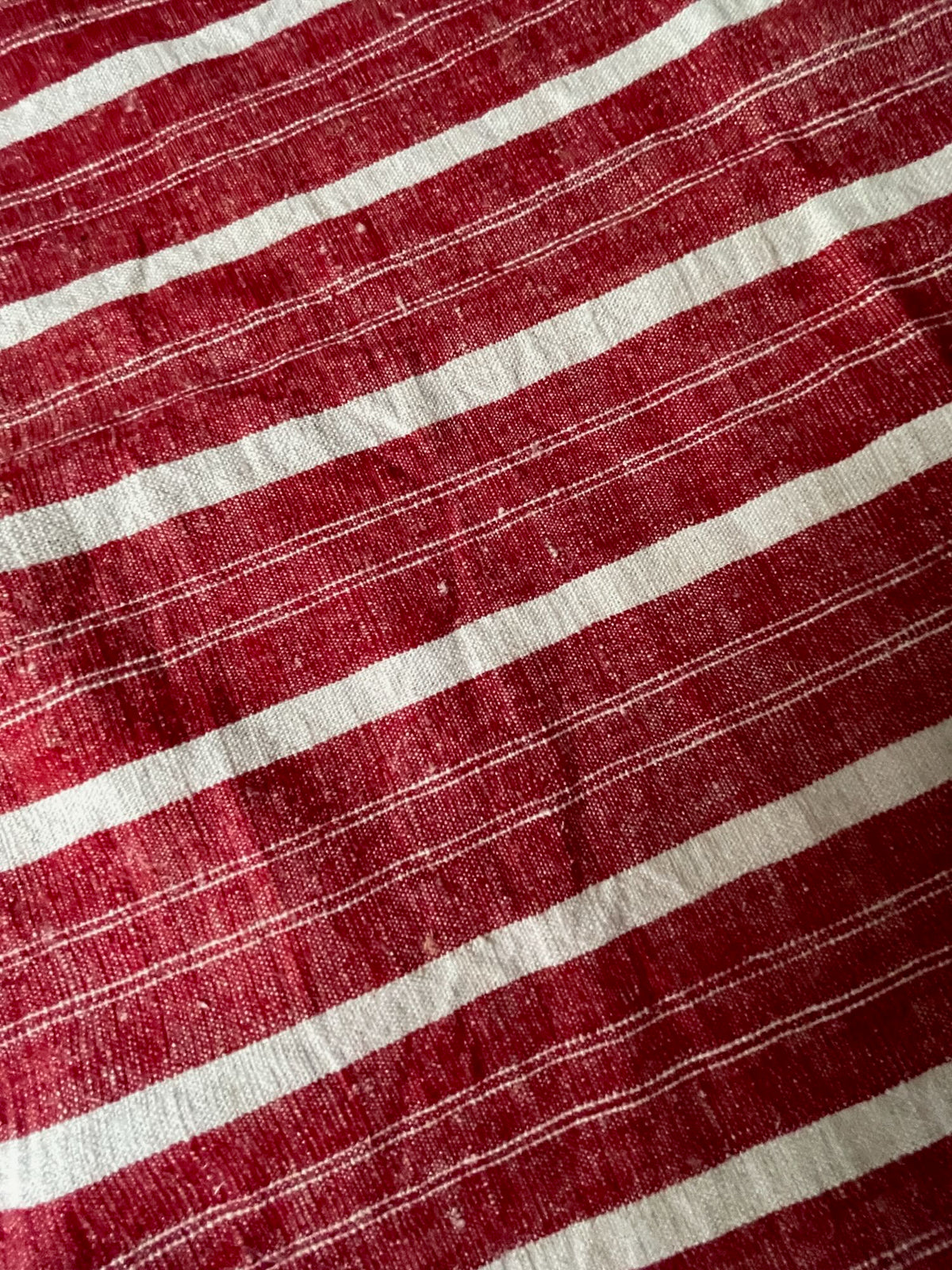 
                  
                    Vintage Red & White Stripe Upholstery Fabric
                  
                