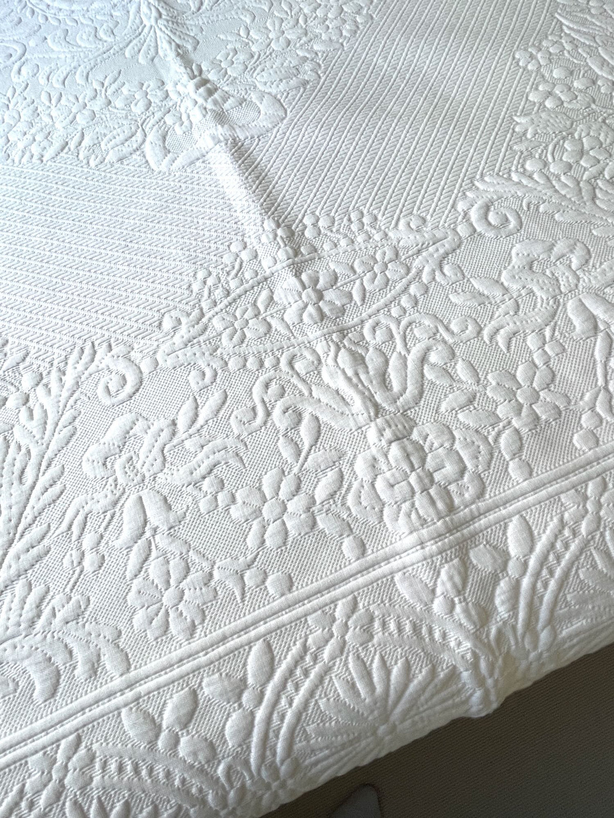 
                  
                    white cotton bedspread antique french pique de marseille bedcover large warm comforter uk
                  
                