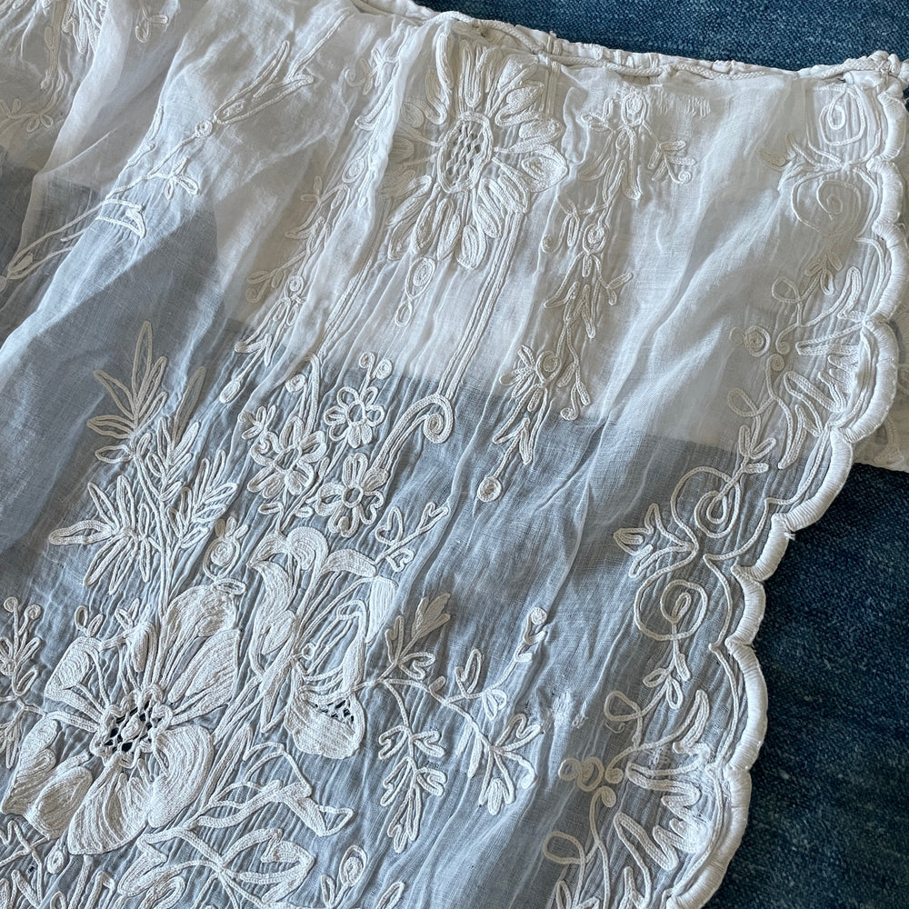 
                  
                    antique french curtain embroidered panel rideau de cornelys sheer white chateau curtains
                  
                