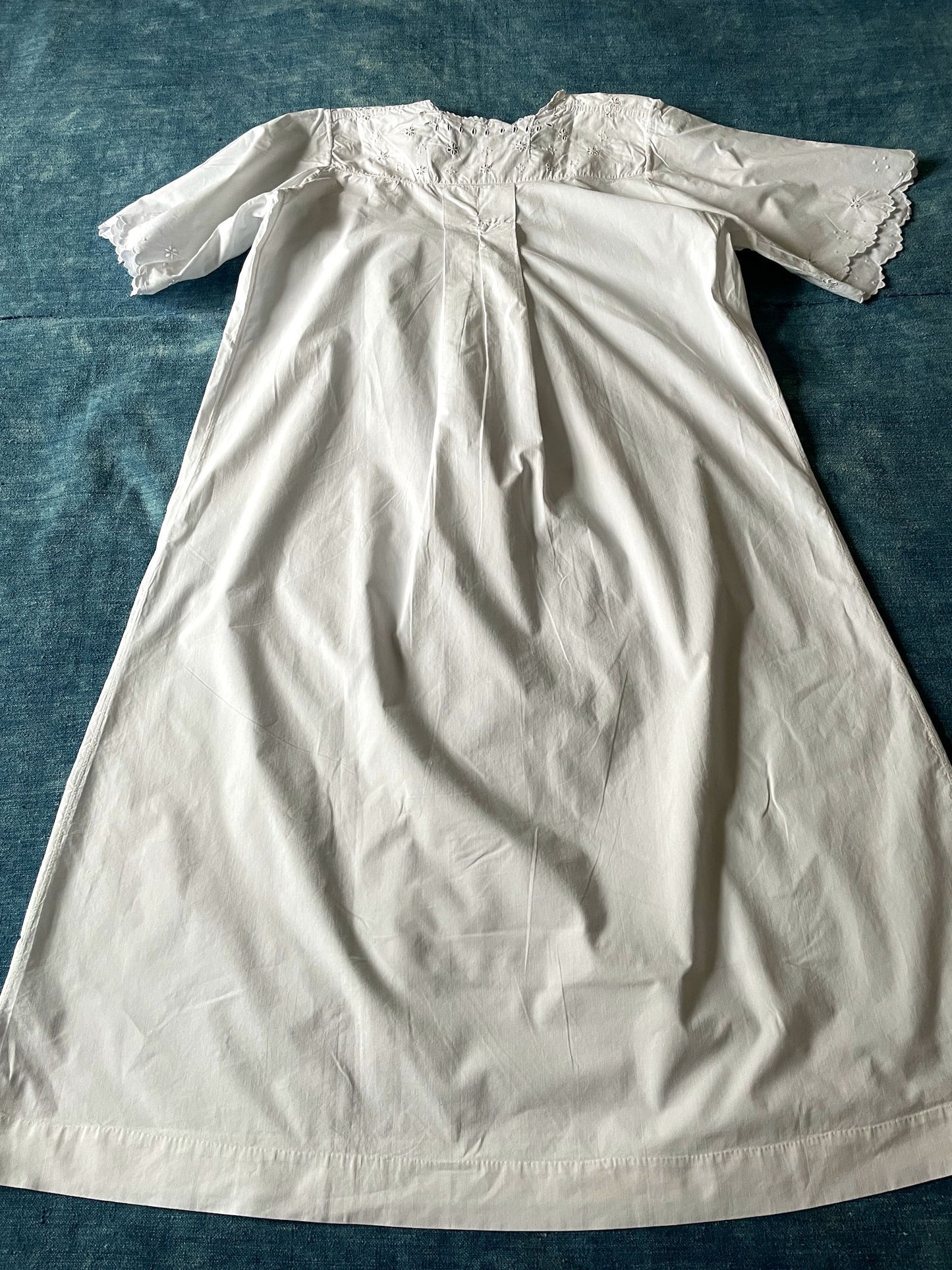 
                  
                    antique french chemise nightdress cosplay costume white embroidered cotton hand stitched RC
                  
                