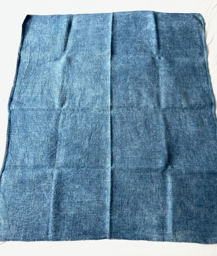 natural indigo linen hemp hand towel or tablecloth antique french textiles for your home