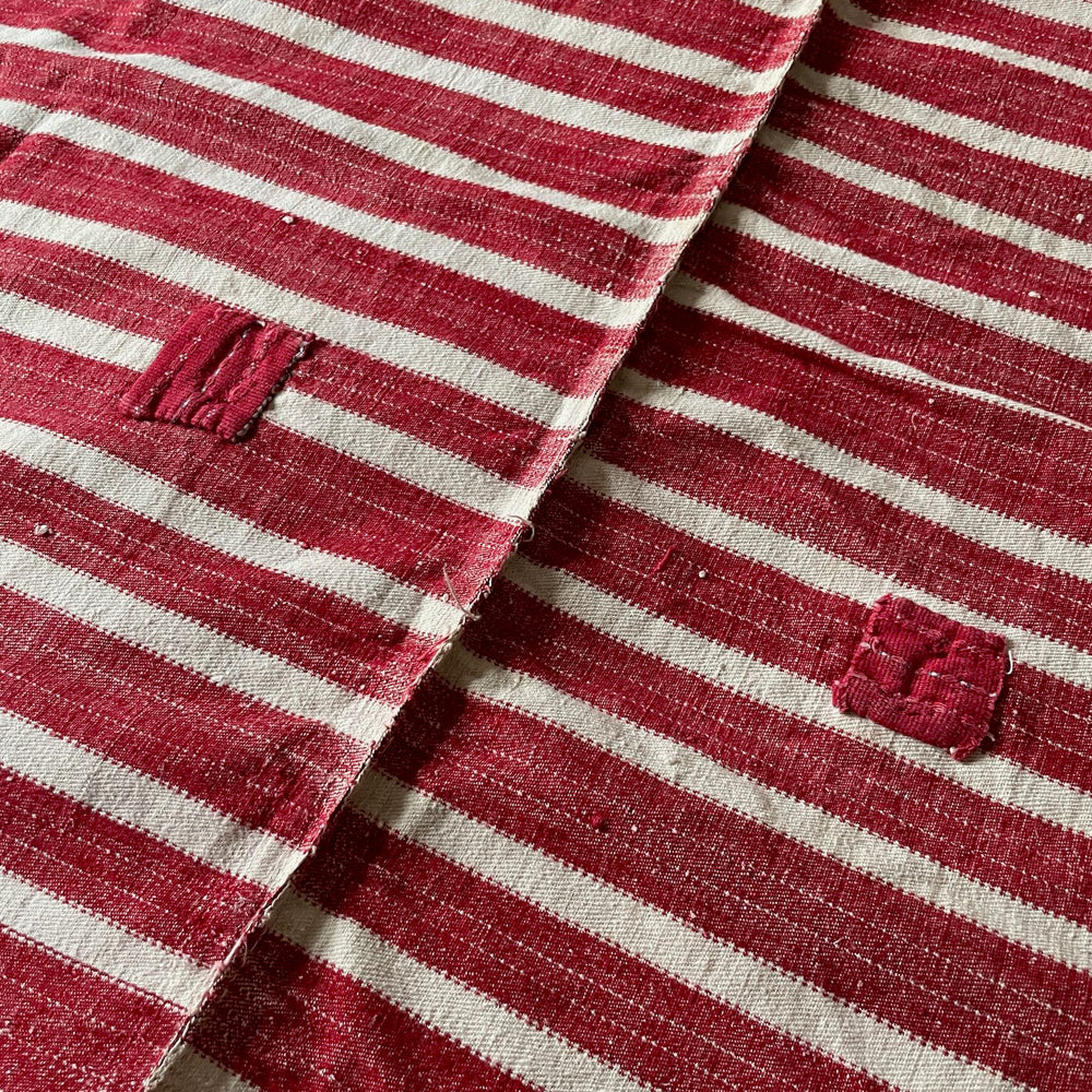 
                  
                    red white stripe fabric upholstery cushions east european hard wearing rustic textile washable
                  
                