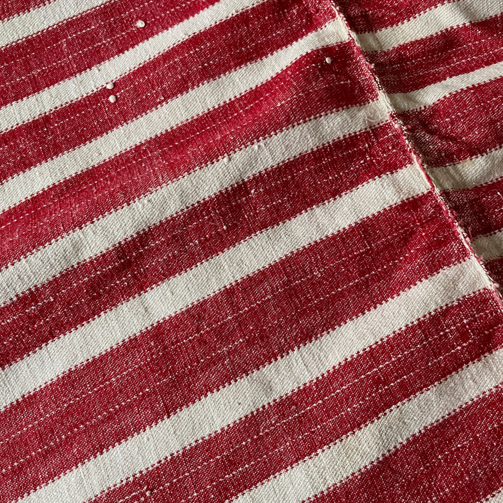 
                  
                    red white stripe fabric upholstery cushions east european hard wearing rustic textile washable
                  
                