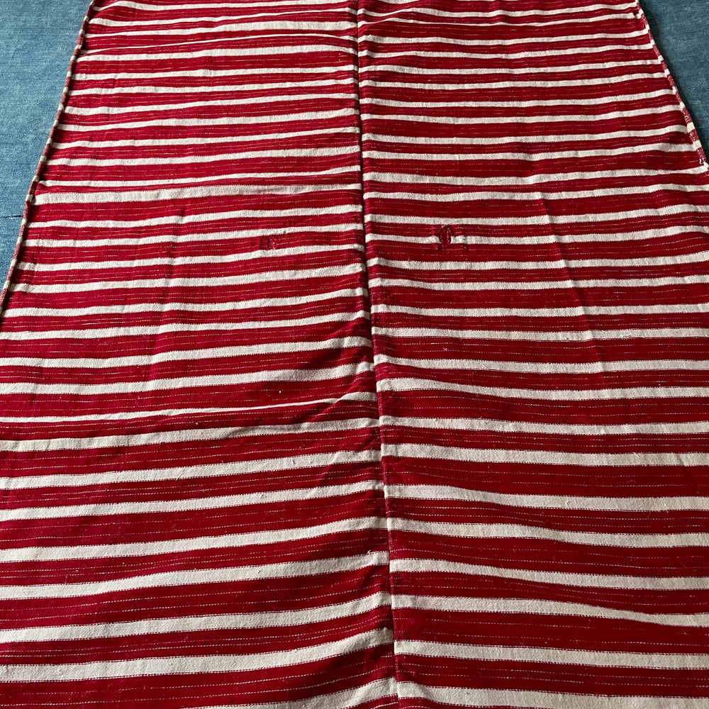 
                  
                    red white stripe fabric upholstery cushions east european hard wearing rustic textile washable
                  
                