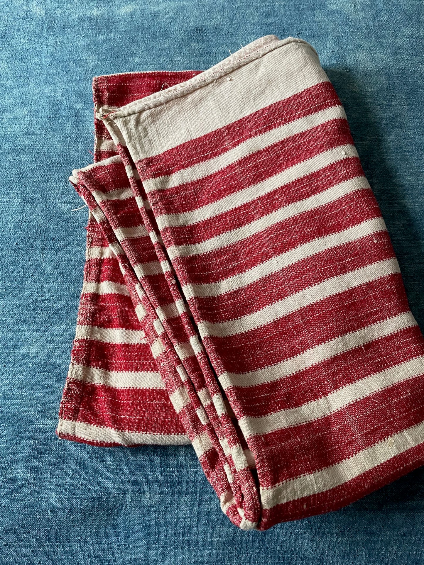 red white stripe fabric upholstery cushions east european hard wearing rustic textile washable