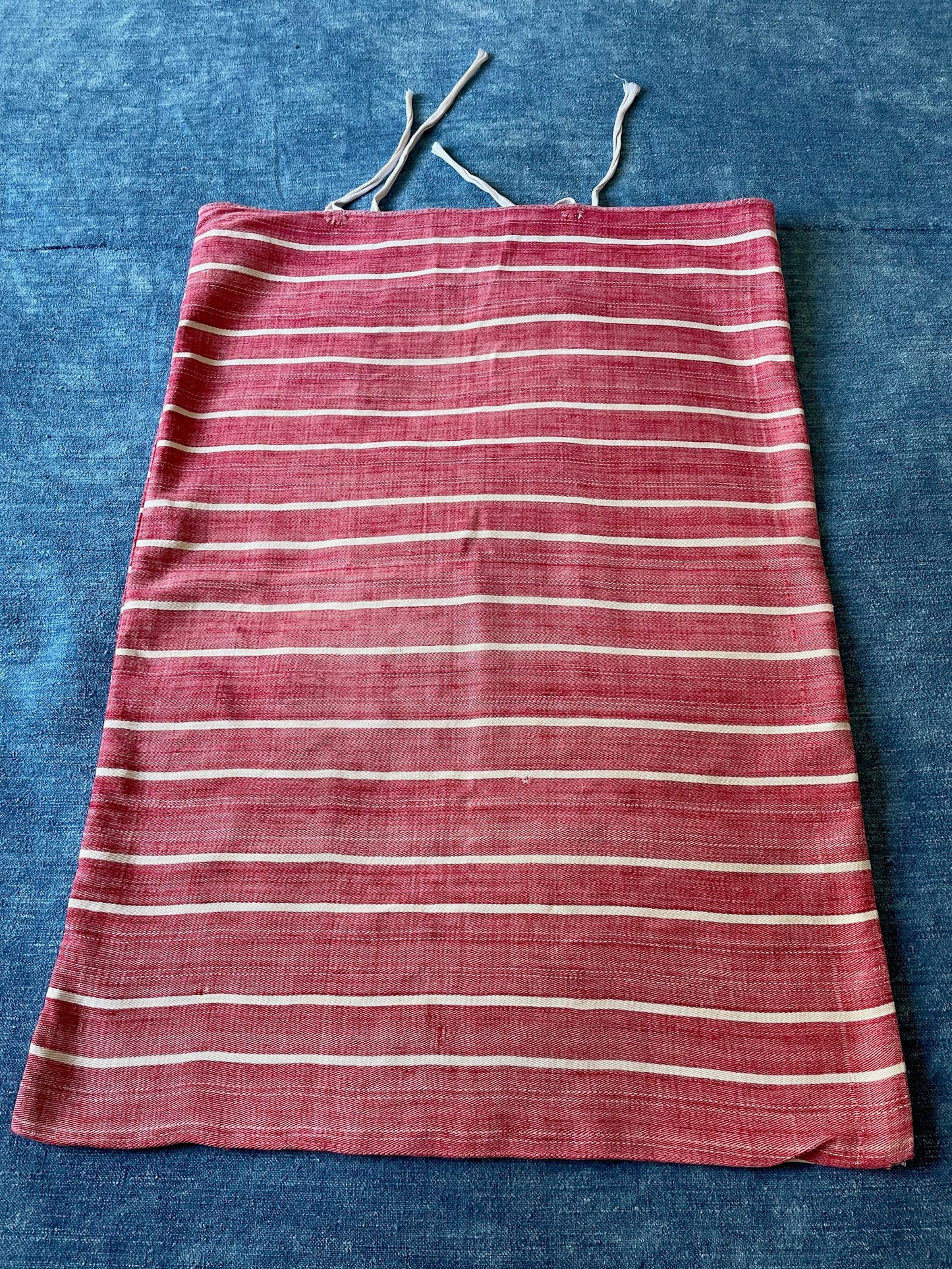 red white stripe cotton pillow cover couch cushion upholstery fabric sewing project washable vintage