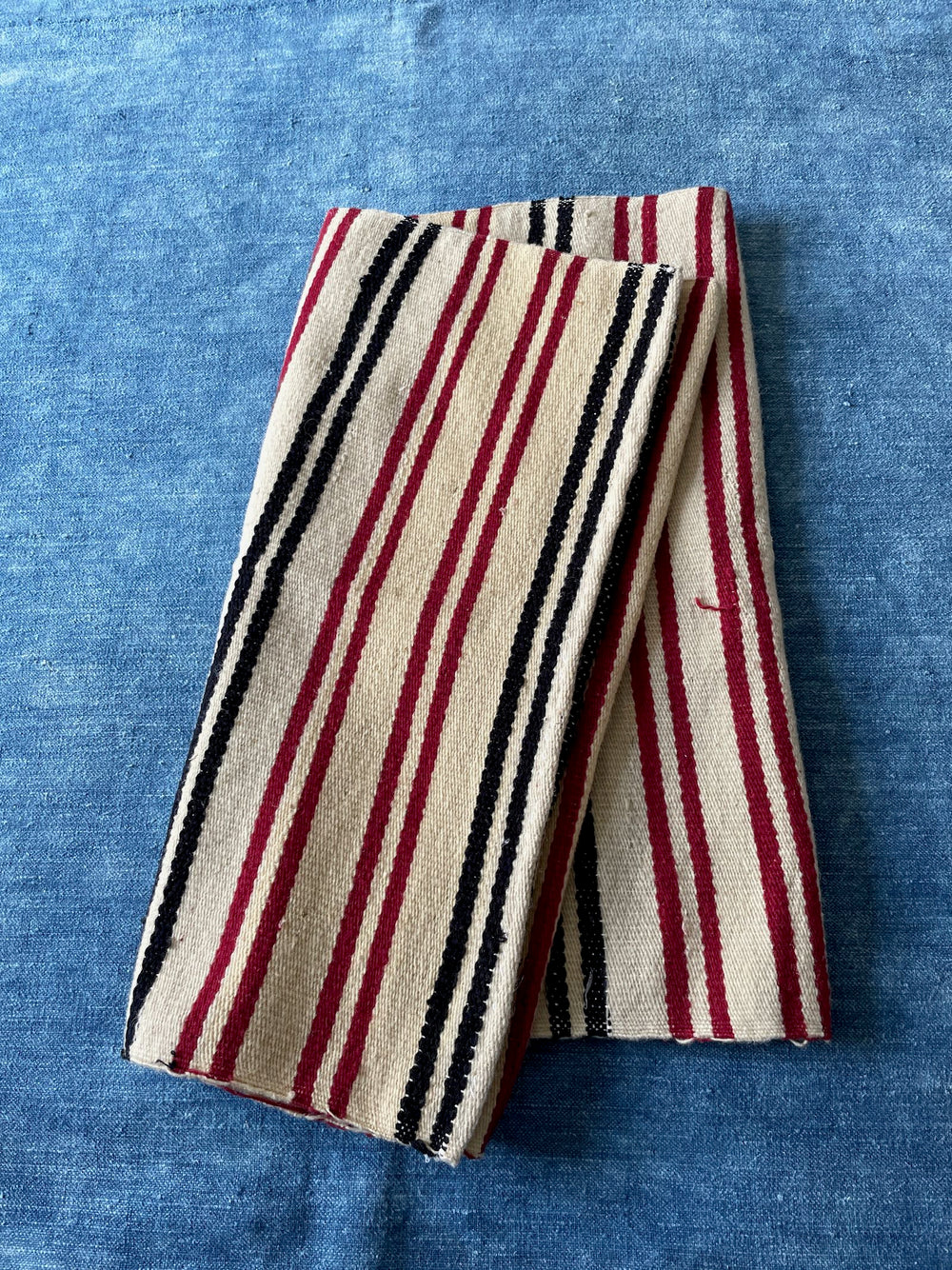 red black cream stripe wool runner vintage table floor mat carpet cushion material rustic