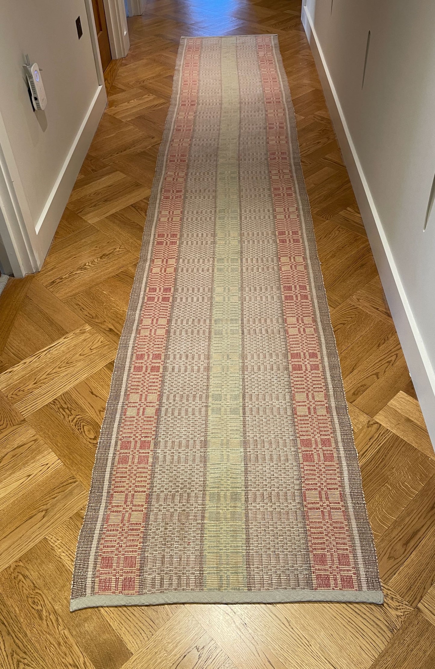 
                  
                    long hall runner hungarian rips rug floor carpet entry way mat vintage cotton woven geometric
                  
                
