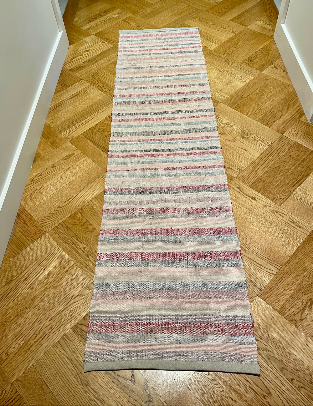 striped floor runner rag rug pink blue red grey washable cotton kitchen mat bathroom carpet washable