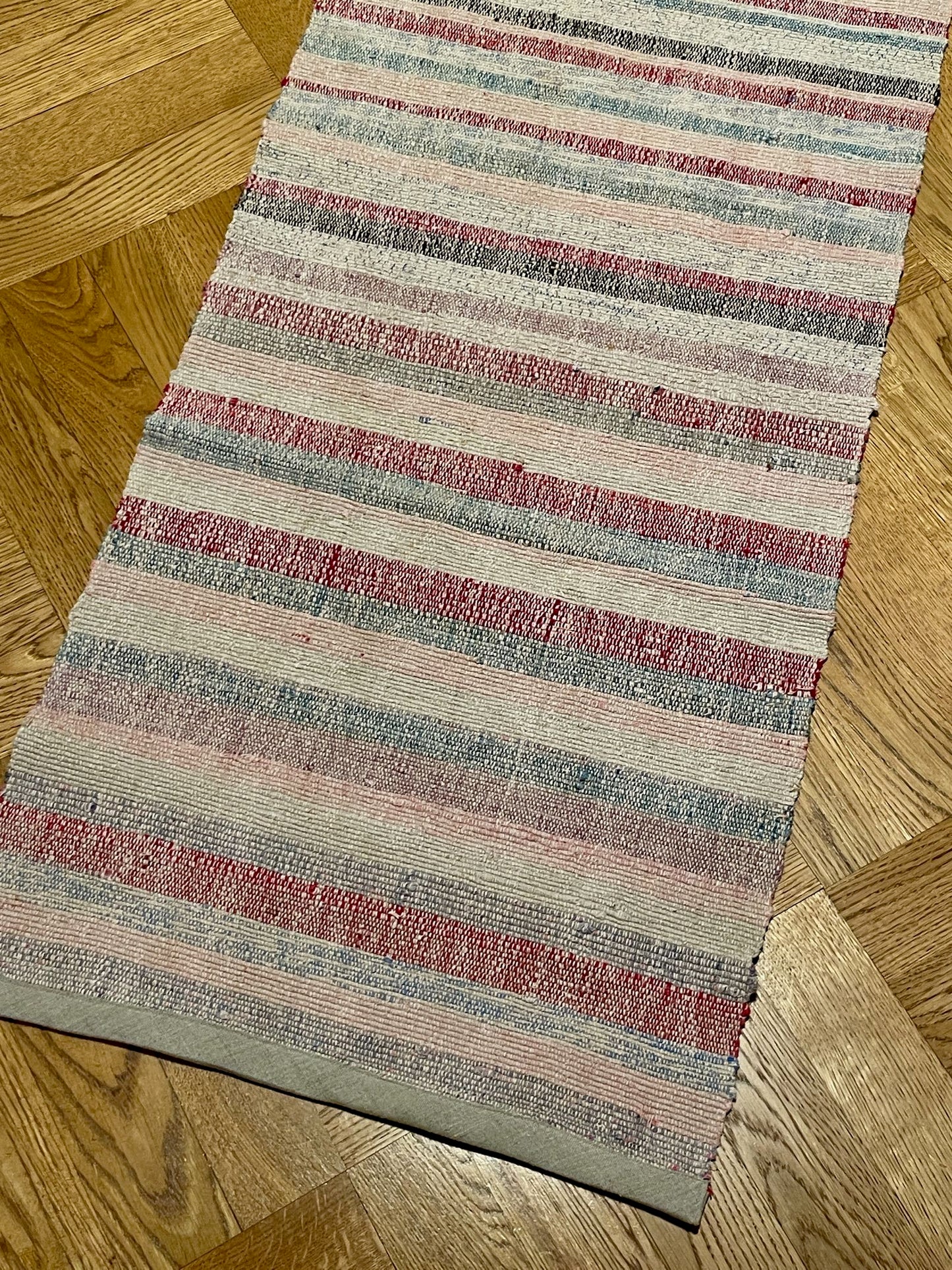 striped floor runner rag rug pink blue red grey washable cotton kitchen mat bathroom carpet washable