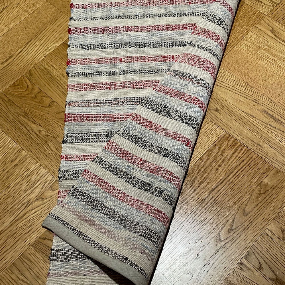 
                  
                    striped hall runner rag rug hall floor carpet bath mat kitchen mat blue red pink grey  washable
                  
                