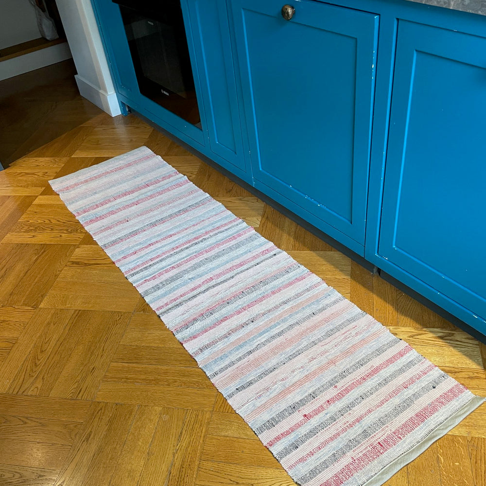 
                  
                    striped floor runner rag rug pink blue red grey washable cotton kitchen mat bathroom carpet washable
                  
                