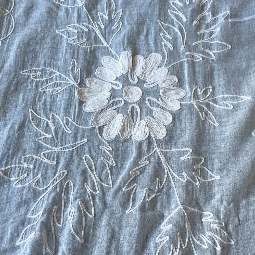 
                  
                    antique french rideau cornelys embroidered sheer drape white floral chateau curtain parisian
                  
                