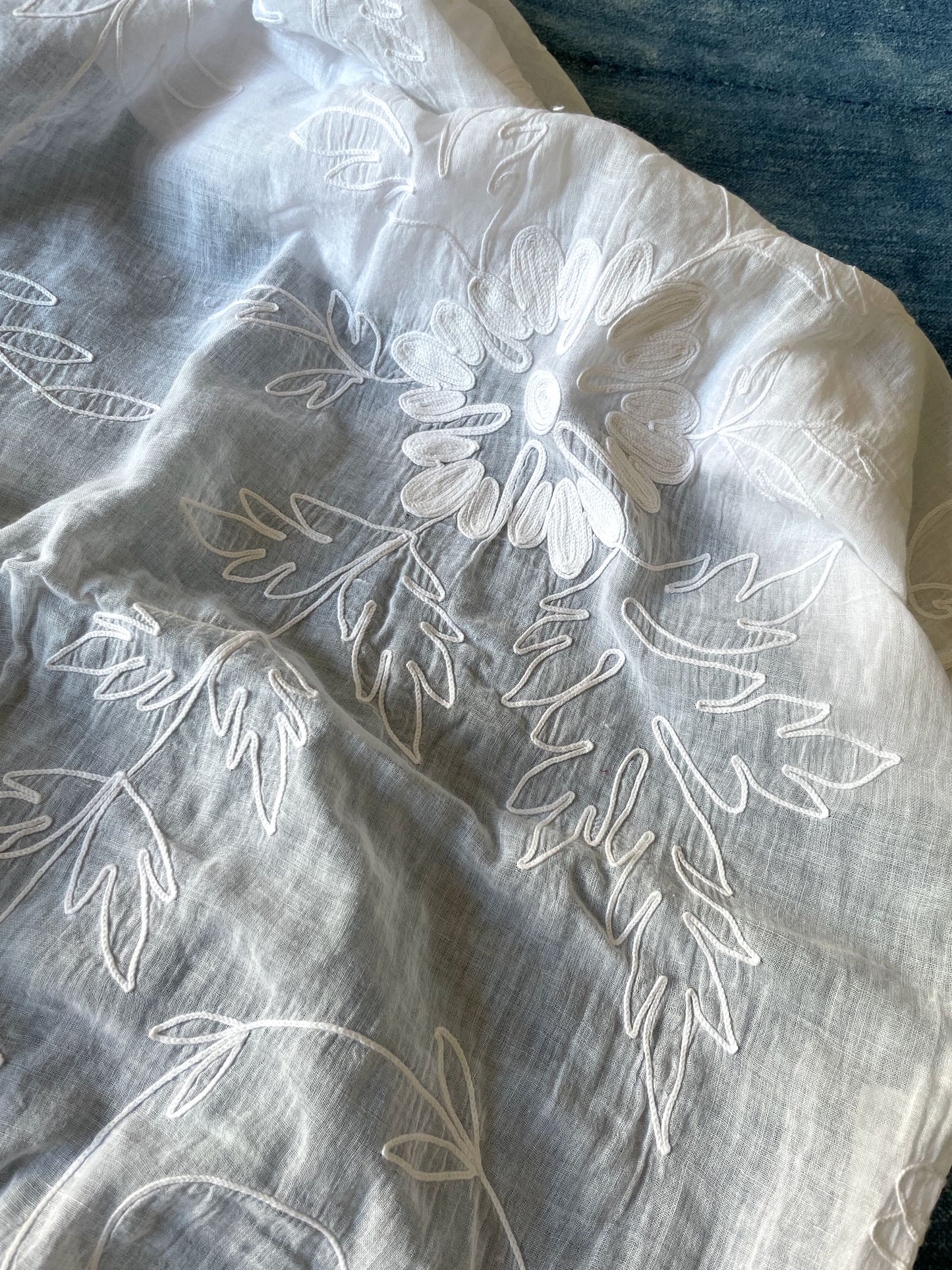 
                  
                    antique french rideau cornelys embroidered sheer drape white floral chateau curtain parisian
                  
                