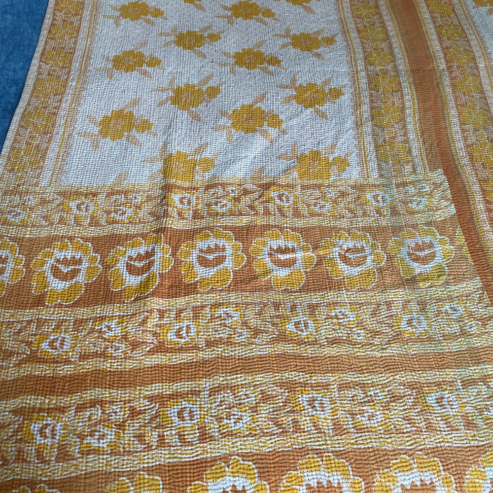
                  
                    bright red orange green kantha quilt bedspread cotton sofa throw comforter washable indian
                  
                