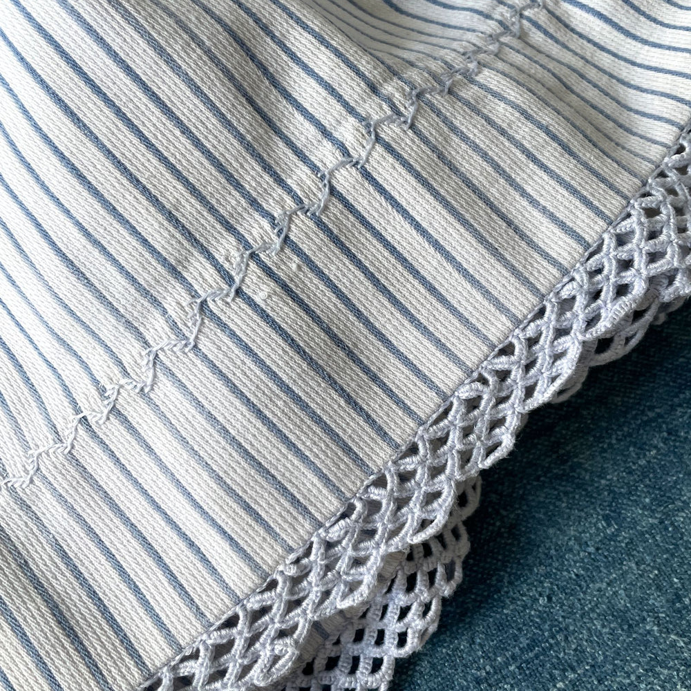 
                  
                    blue stripe french petticoat jupon antique costumer heirloom textiles victorian film prop
                  
                