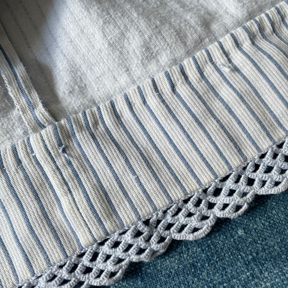 
                  
                    blue stripe french petticoat jupon antique costumer heirloom textiles victorian film prop
                  
                